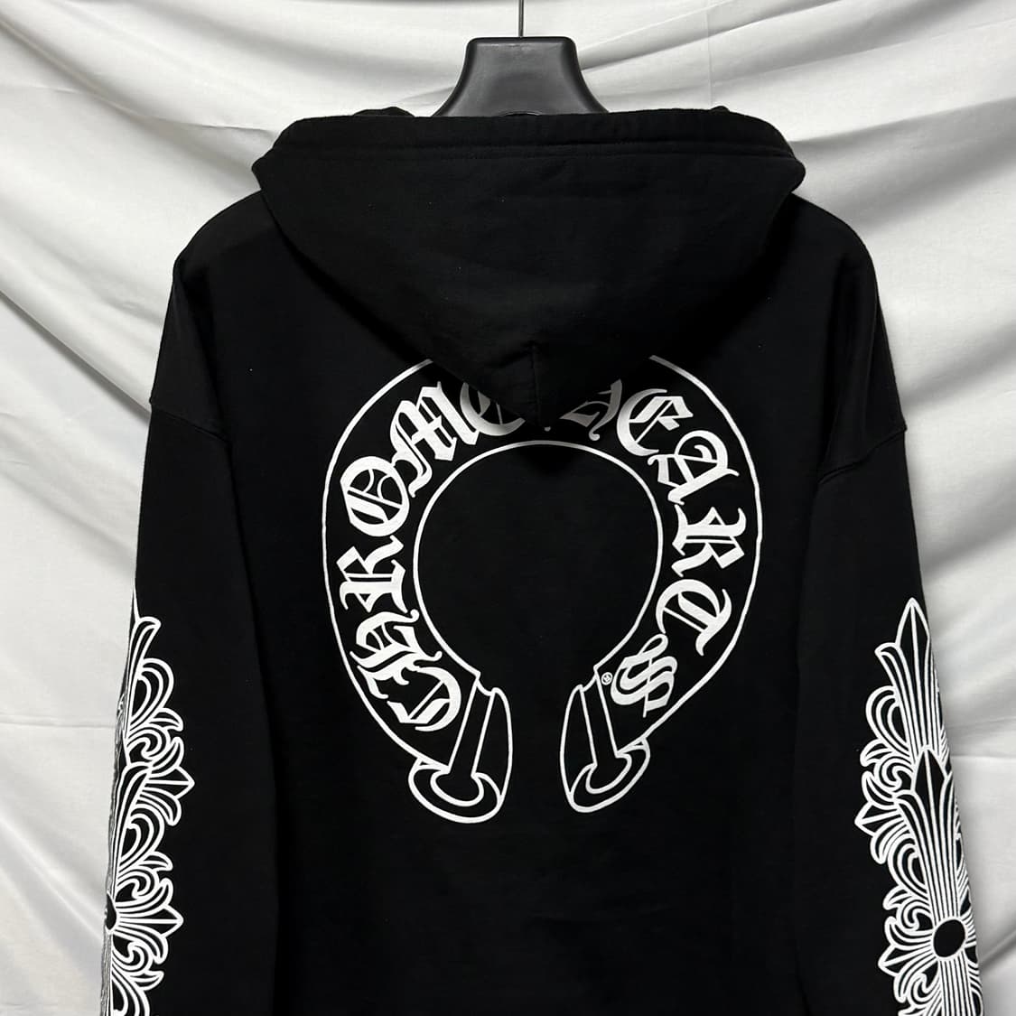 [S+급/L] 크롬하츠 홀스슈 플로랄 헤비웨이트 후드집업 상품이미지2