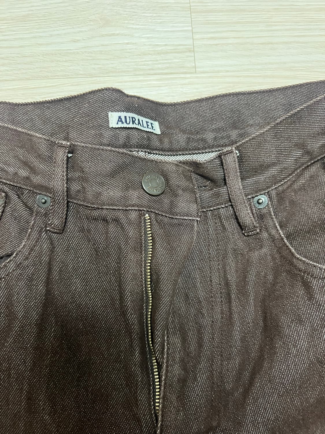 오라리/22AW 하드드위스트 데님 5P 팬츠 브라운/30 상품이미지4