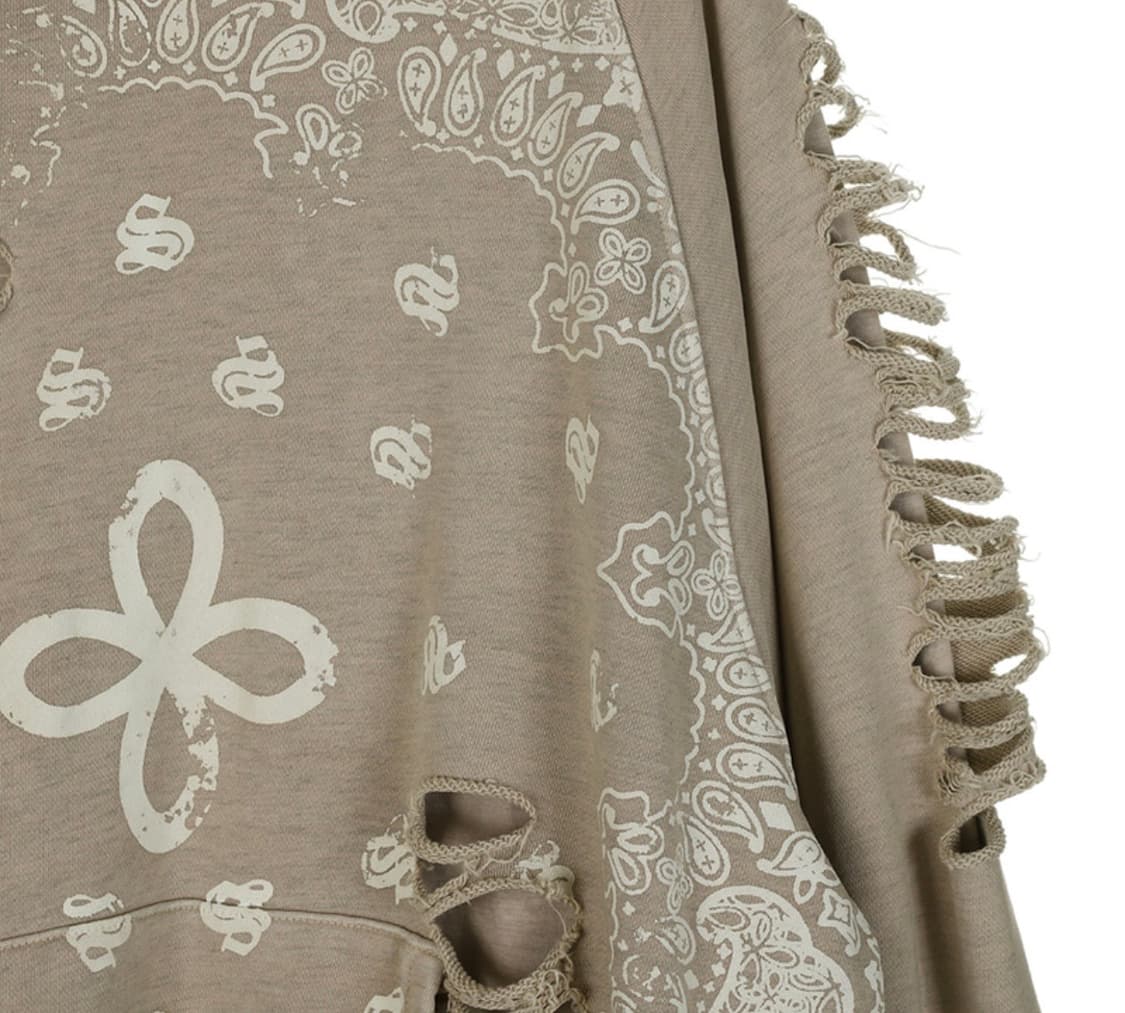 SURGERY Paisley Destroyed Hoodie 상품이미지4