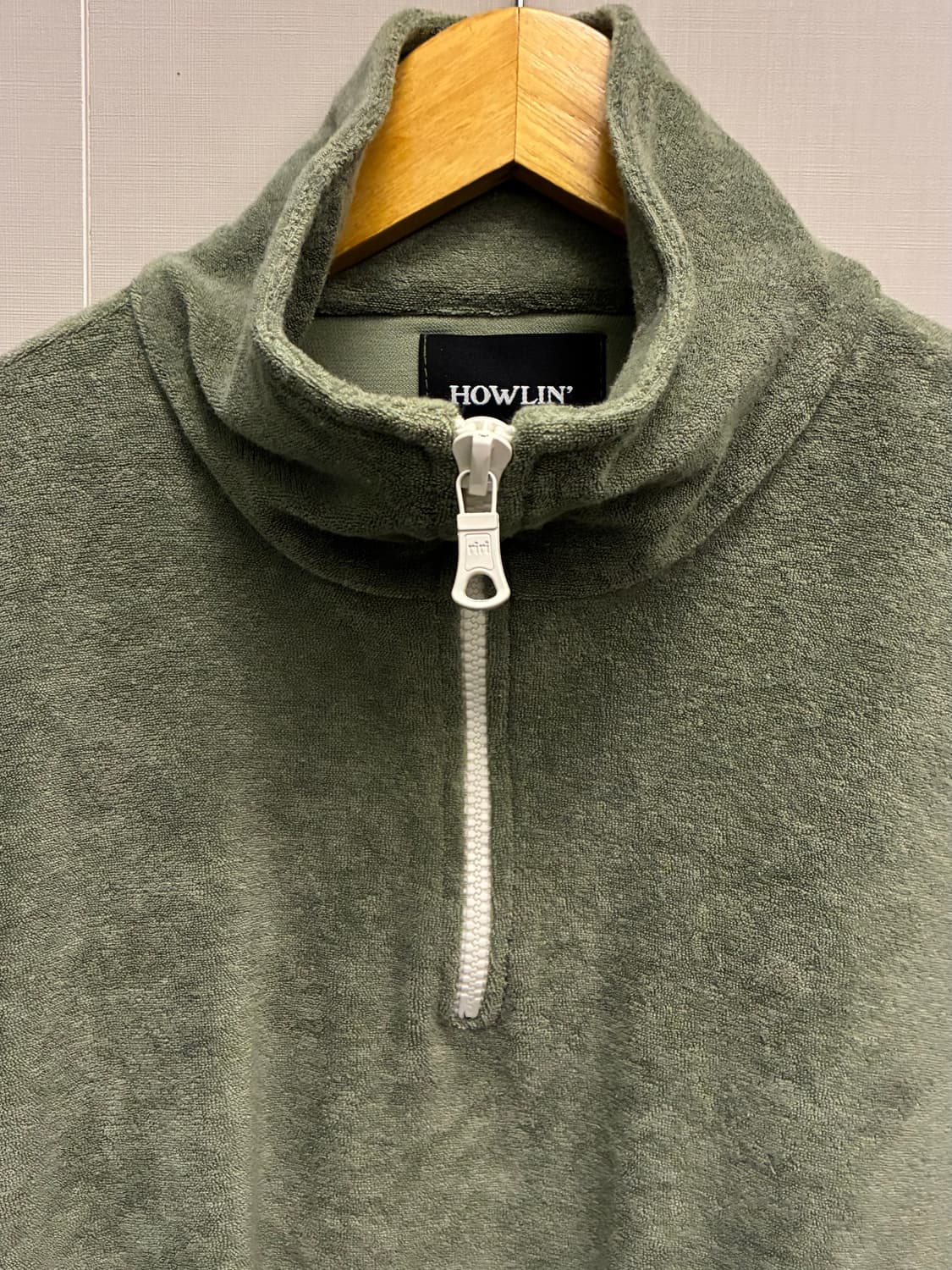 (M/100)HOWLIN 하울린 허모호사 테리코튼 하프집업 반집업 상품이미지5