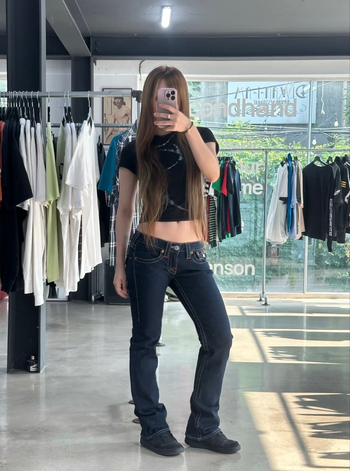 트루릴리전 빌리 세미부츠컷 데님팬츠 상품이미지3