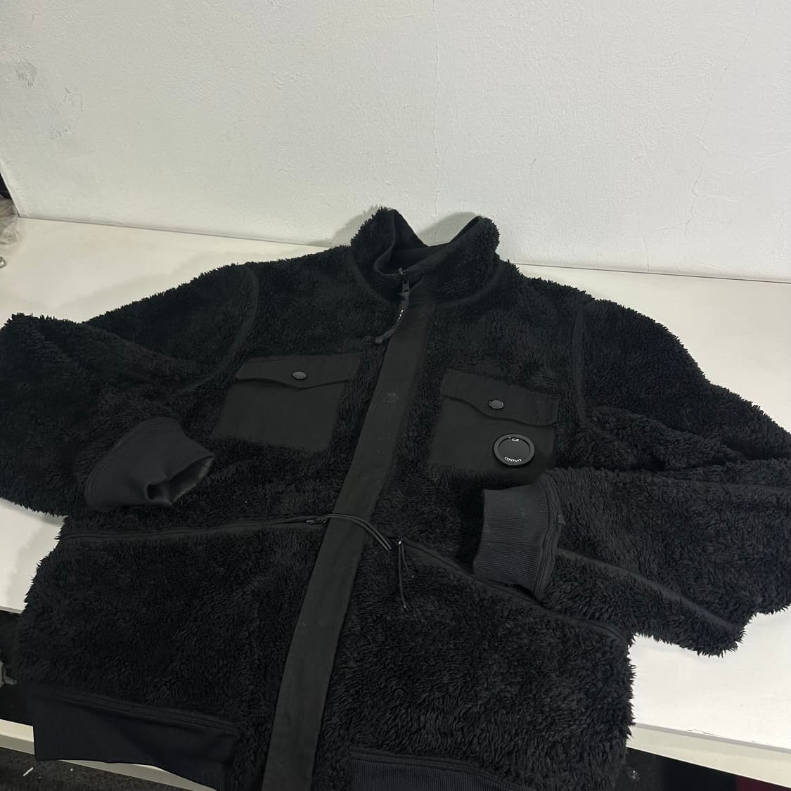 L CP컴퍼니 블랙 고글 후리스자켓 플리스 상품이미지1