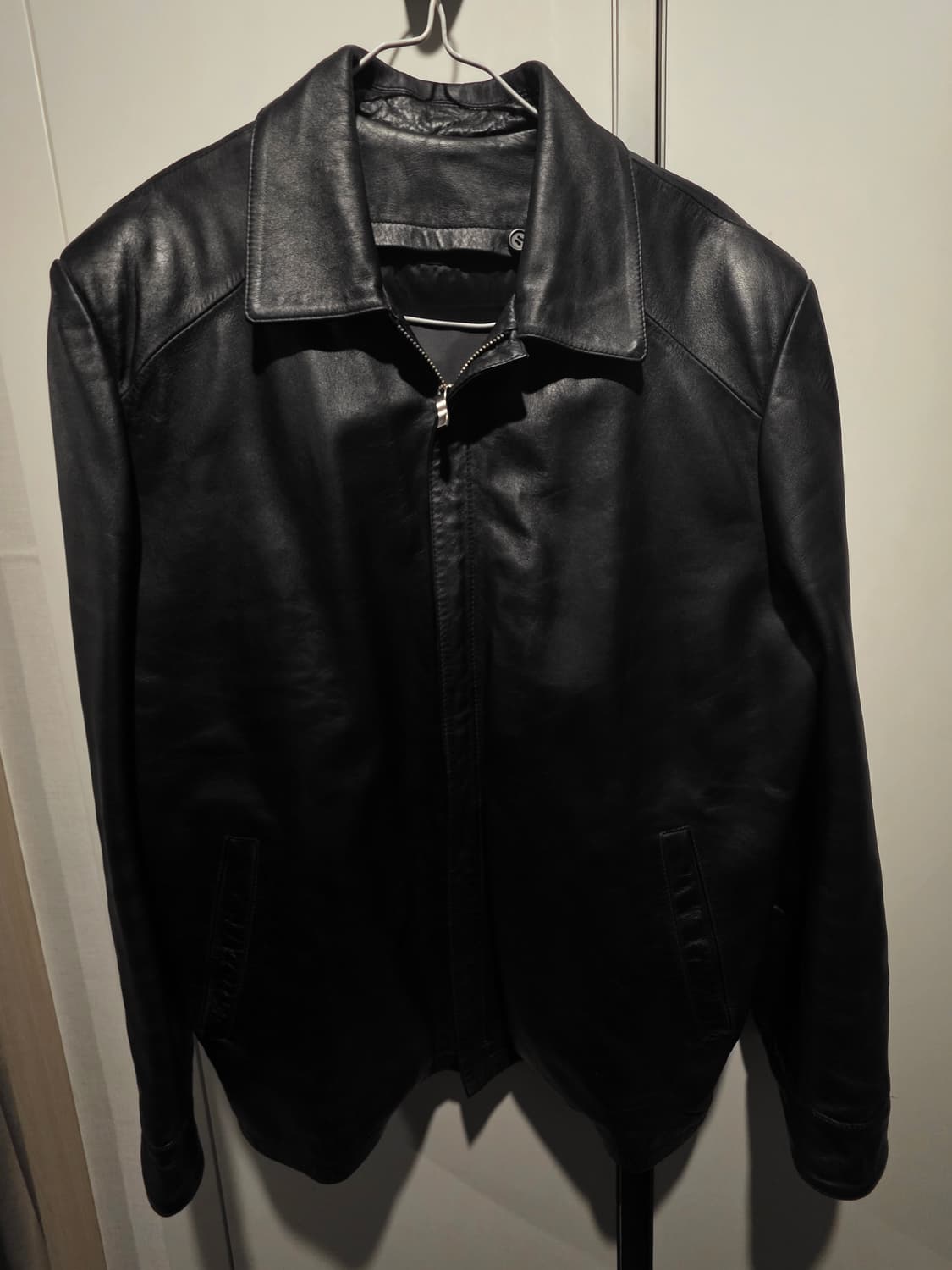 해동 블랙 양가죽 자켓 L100사이즈 상품이미지1