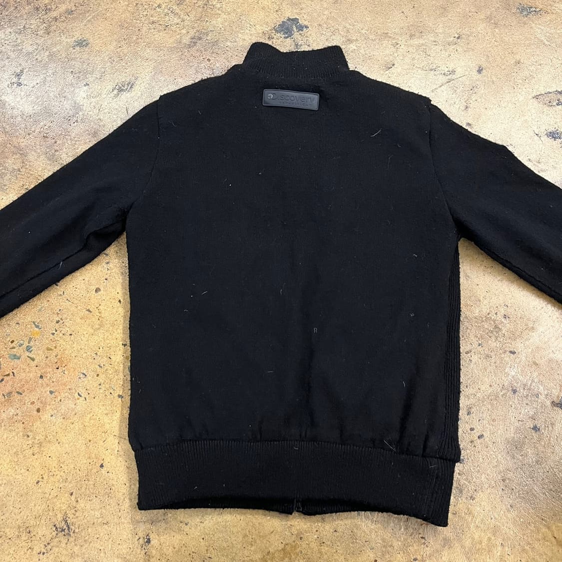 [정품/95] 디스커버리 블랙 패딩 니트집업 b17 상품이미지4