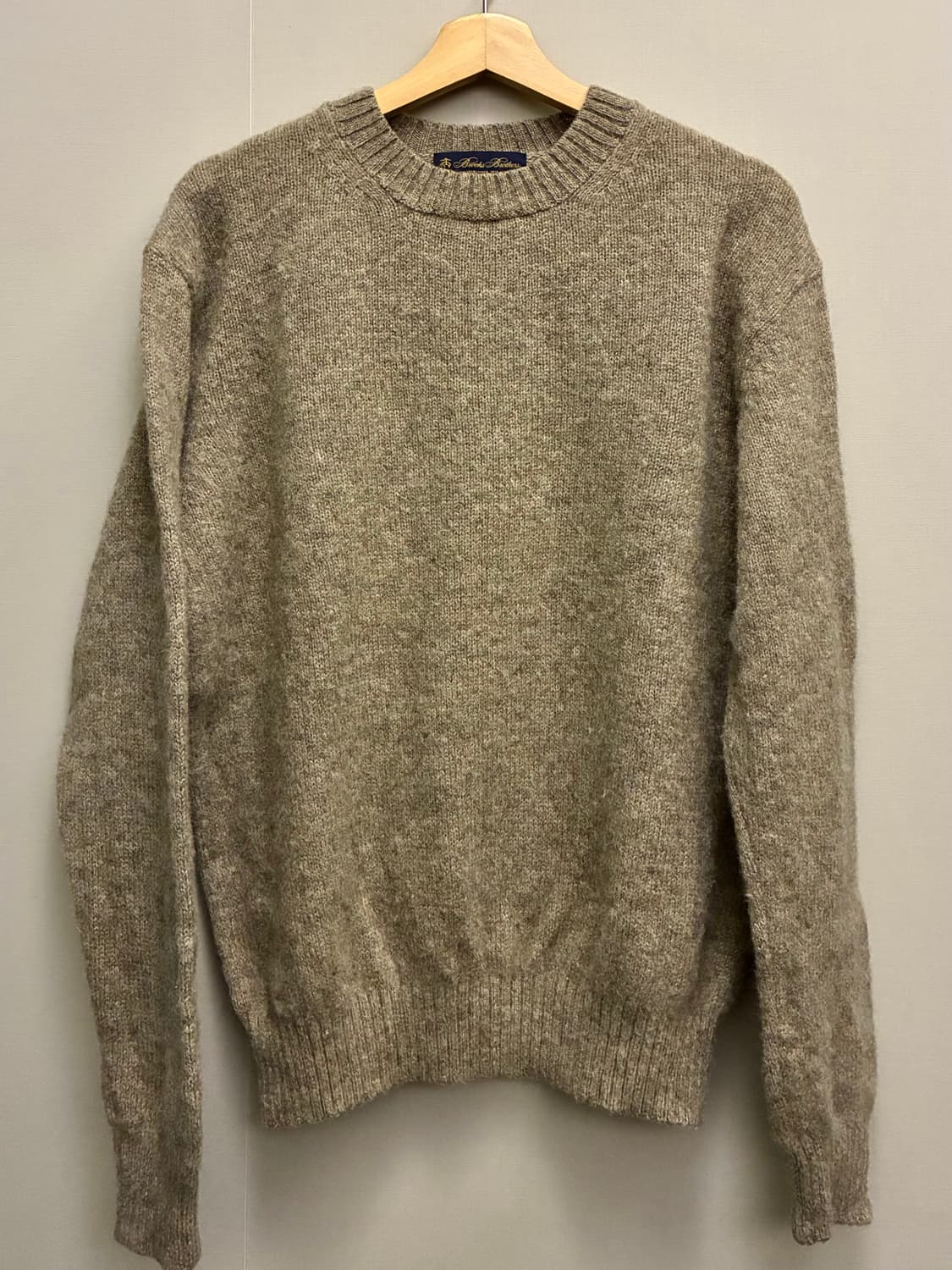 (M/100)브룩스브라더스 x 무신사 울 쉐기독 니트 스웨터 브라운 상품이미지1