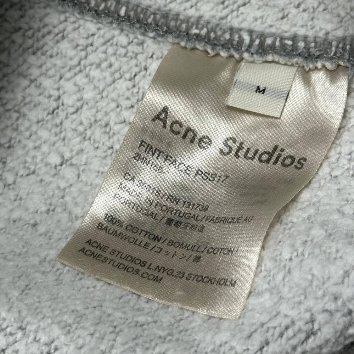 아크네스튜디오 핀트페이스 그레이 맨투맨 (M) 상품이미지8