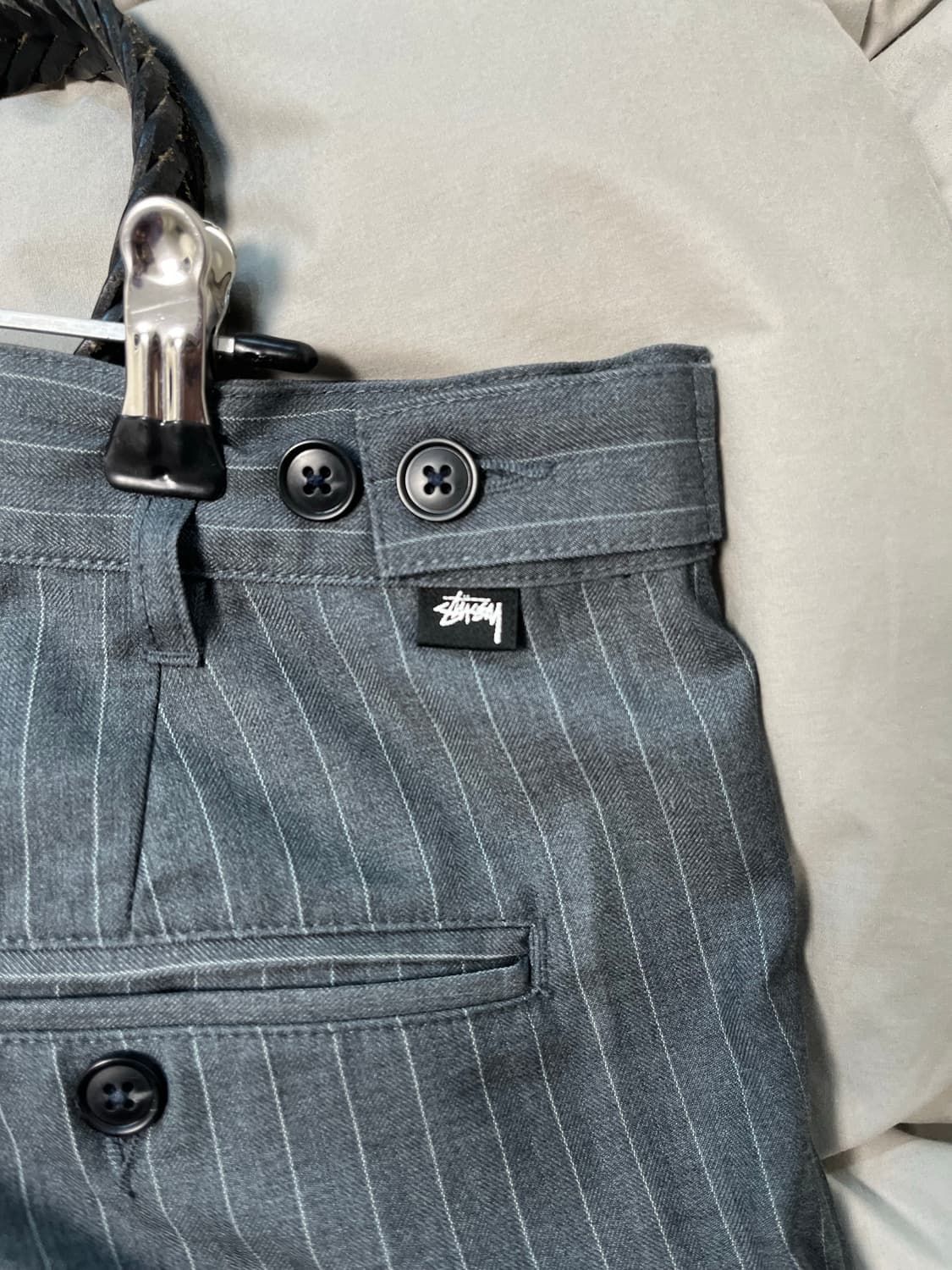 스투시 볼륨 스트라이프 트라우져 팬츠 30 상품이미지4