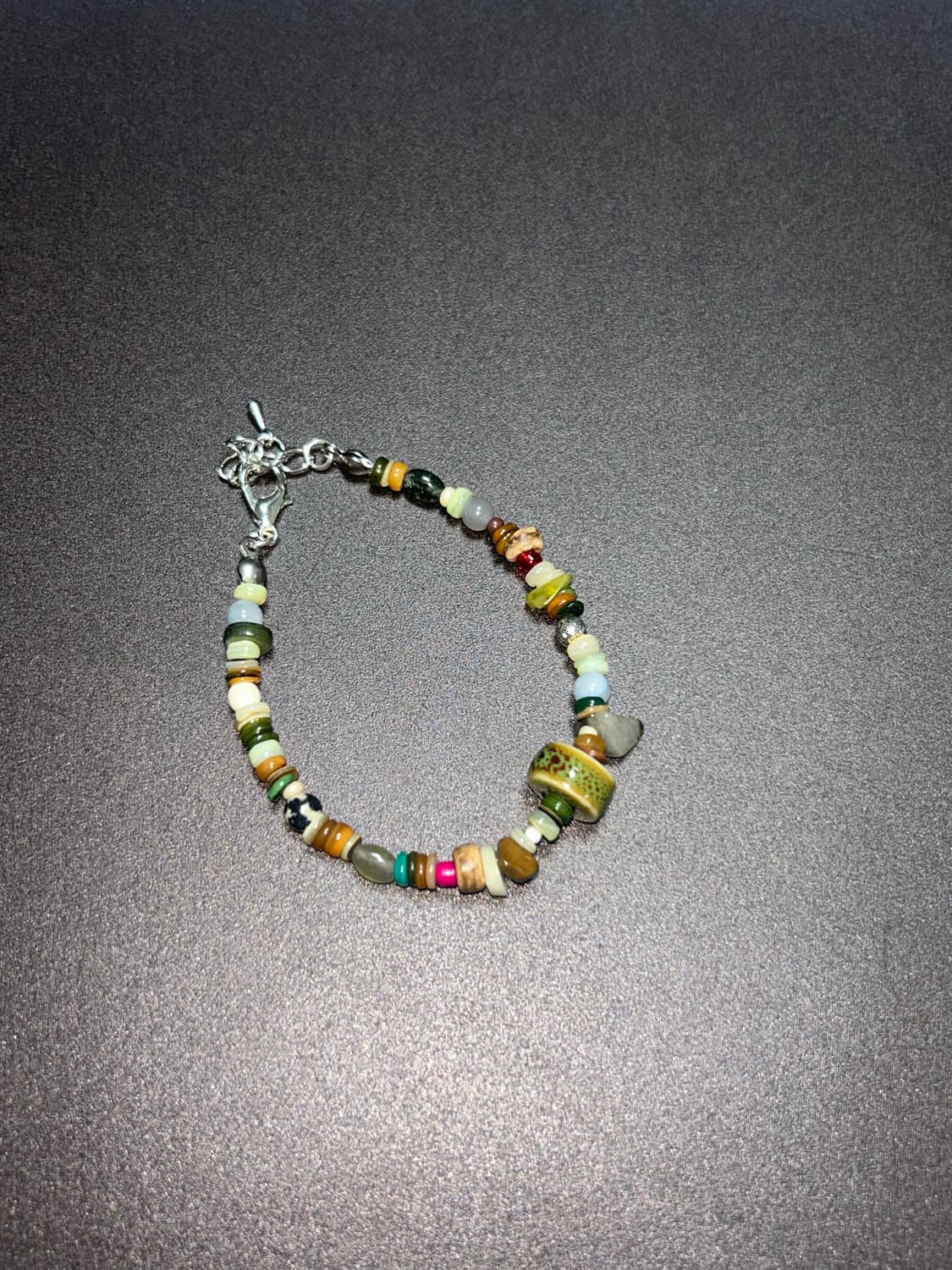 빈티지 비즈 포인트 팔찌 / gemstone point bracelet 상품이미지1