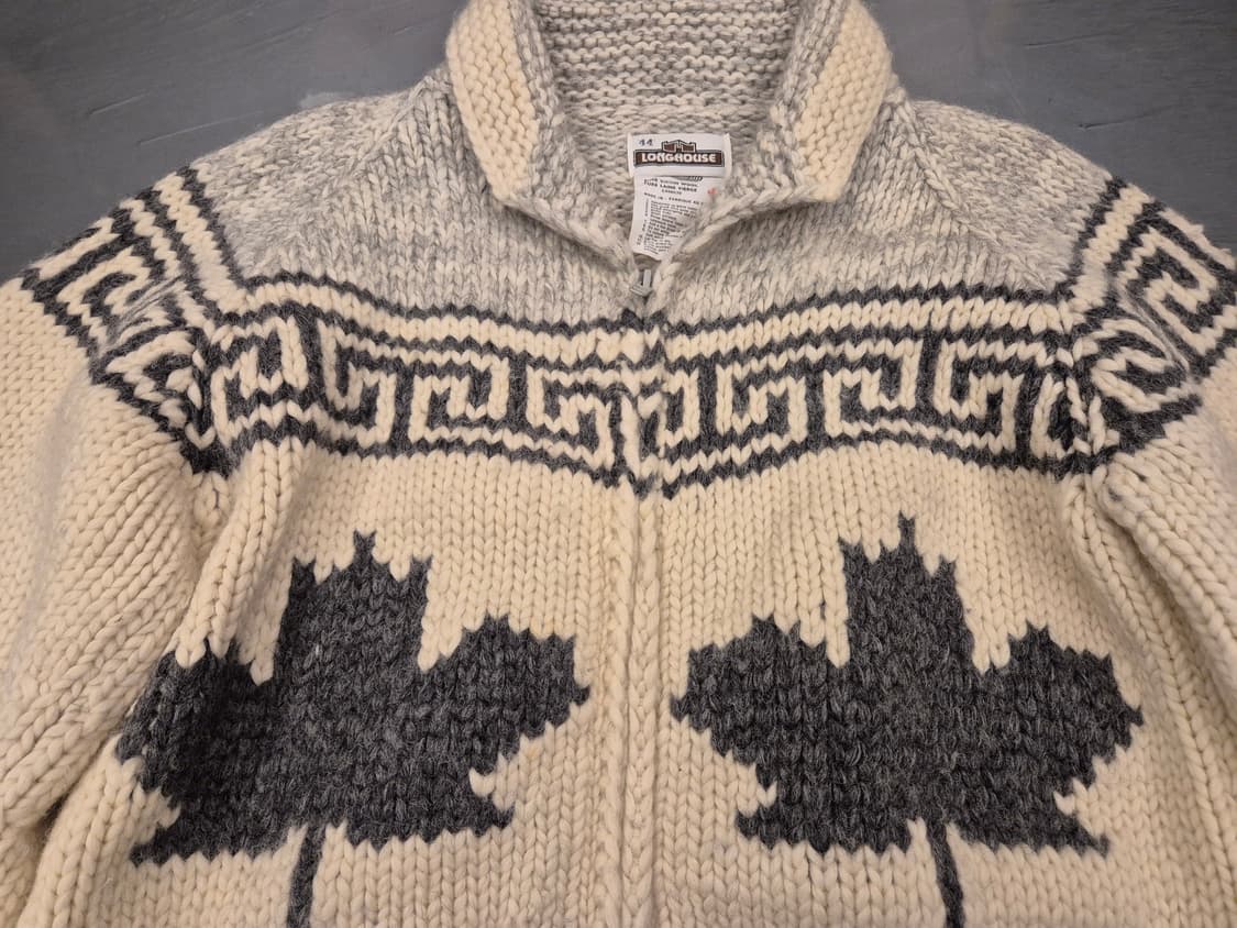 90s LONG HOUSE 헤비울 코위찬 짚업 상품이미지3