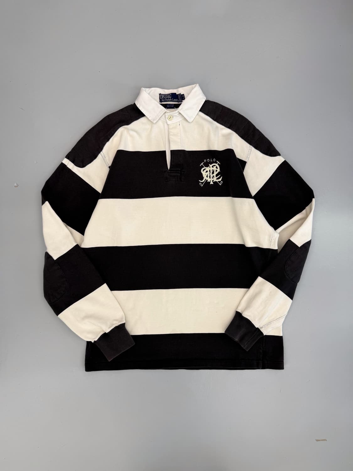 폴로 랄프로렌 루즈핏 90‘s 배색 럭비 스웻 셔츠 상품이미지1