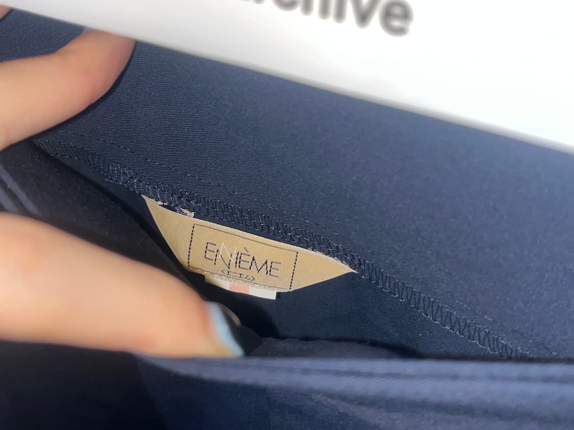 ENEME 빈티지 네이비 버튼 랩스커트 상품이미지3