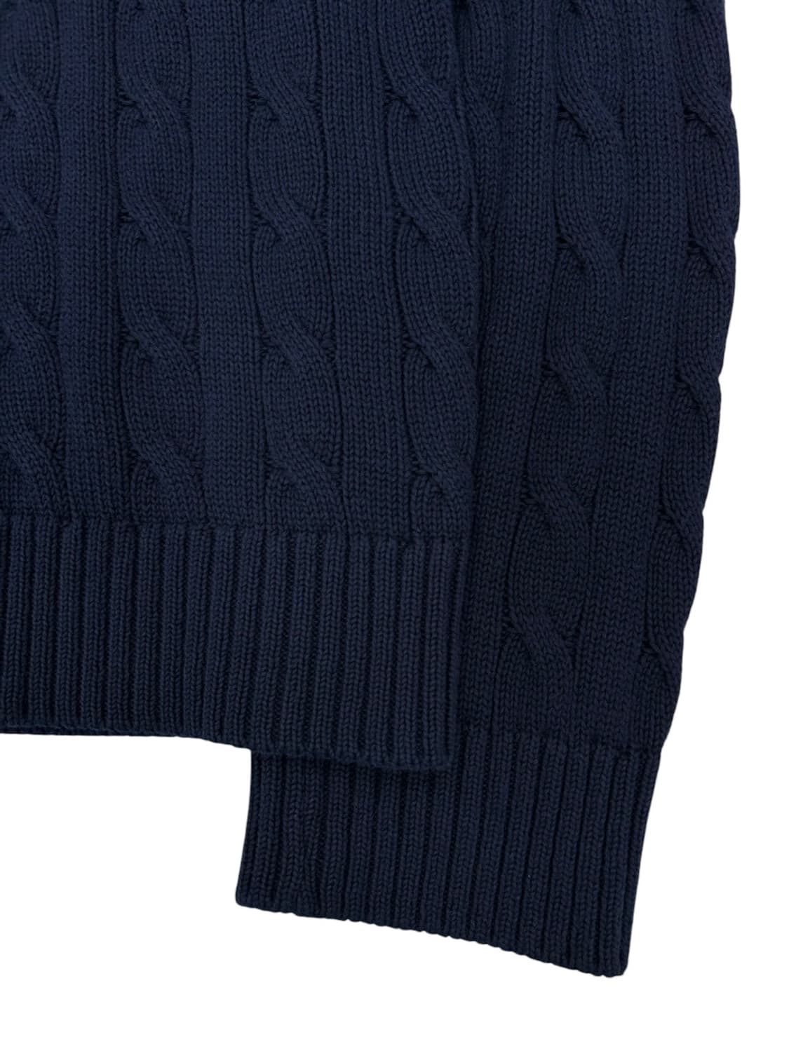 폴로 케이블 꽈배기 니트 네이비 (XL) 상품이미지4