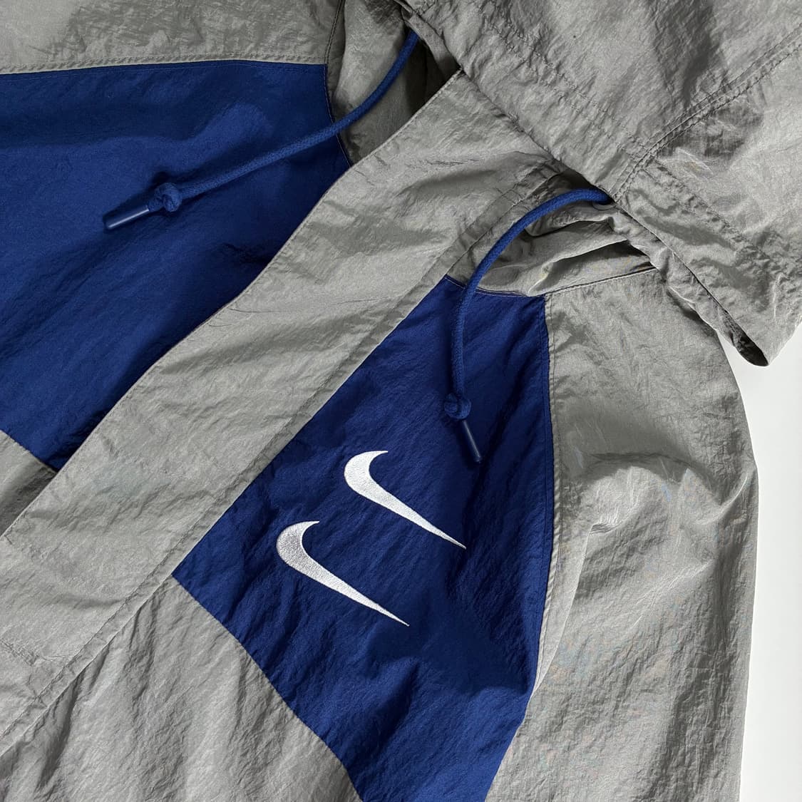 Nike 나이키 우븐 더블 스우시 실버네이비 윈드브레이커 상품이미지4