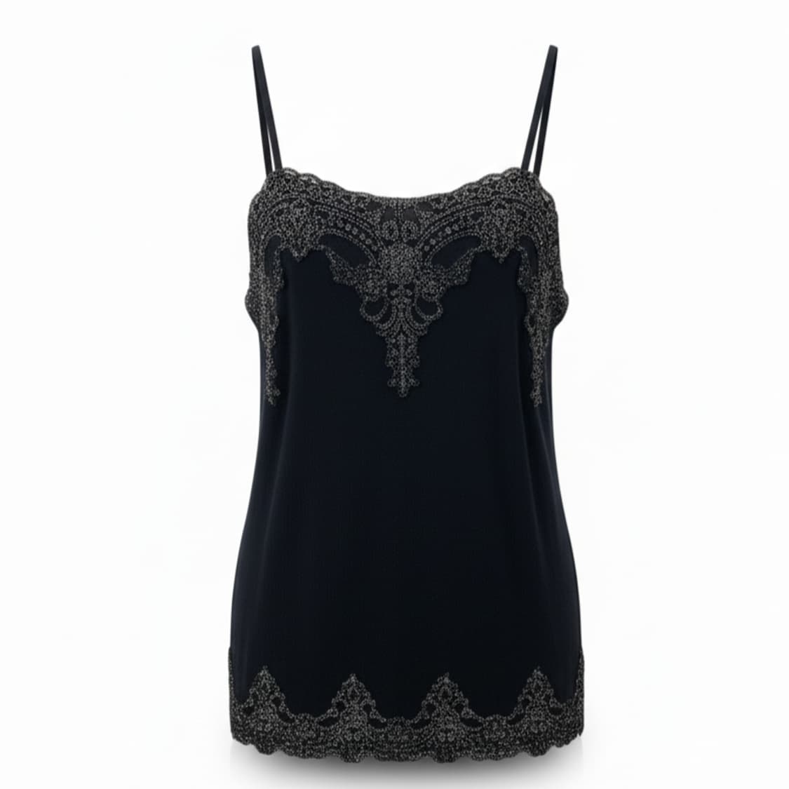 일본 빈티지 J&R 실버 펄 레이스 블랙 슬리브리스 1738 상품이미지1