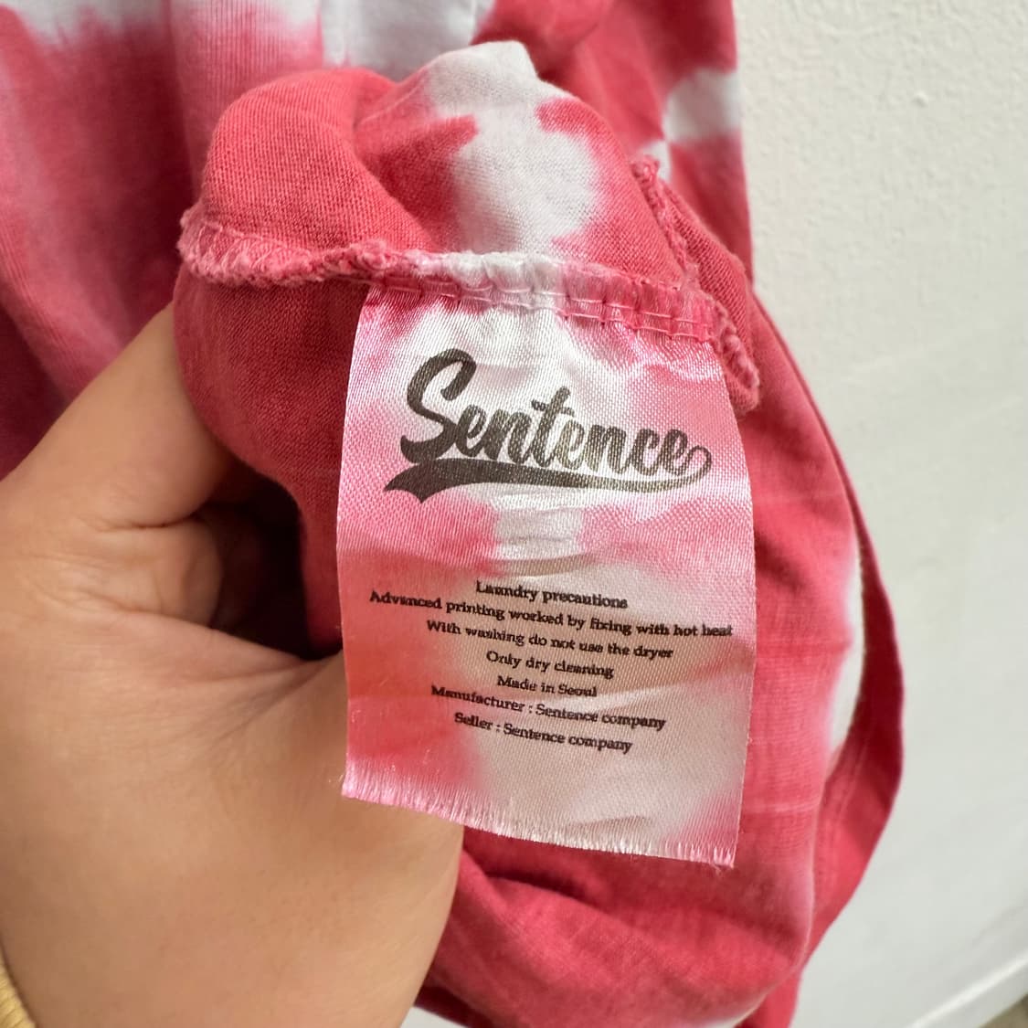 sentence 타이다이 오버핏 카라티 XL 상품이미지3