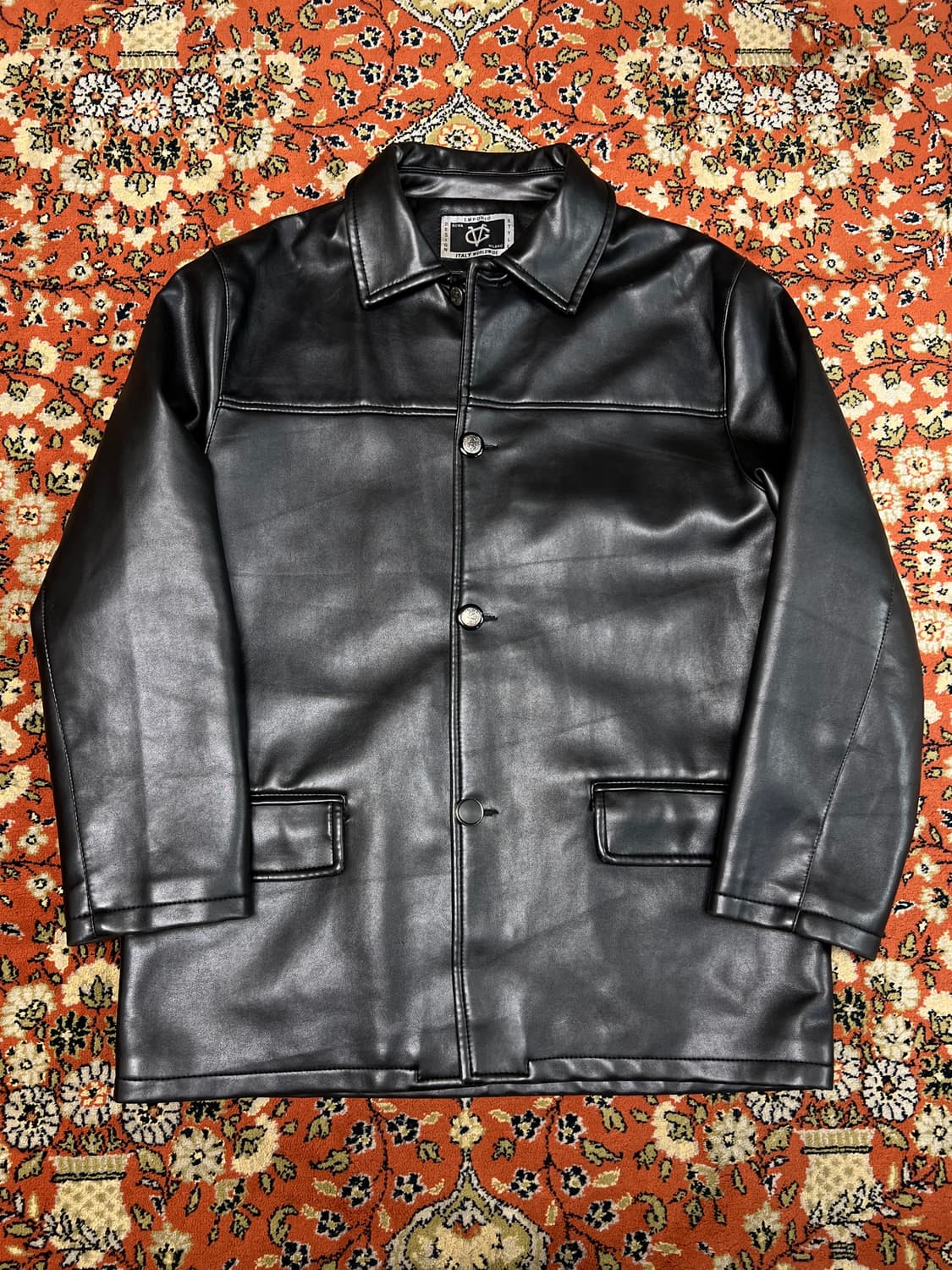 [XL] 엠포리오 빈티지 램스킨 카코트 가죽자켓 상품이미지1