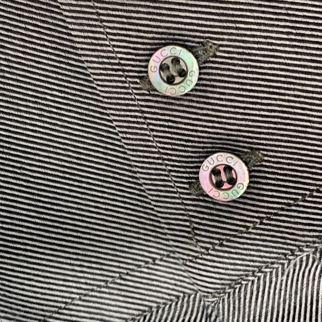 Gucci Charcoal Herringbone Shirt 구찌 해링본 상품이미지4