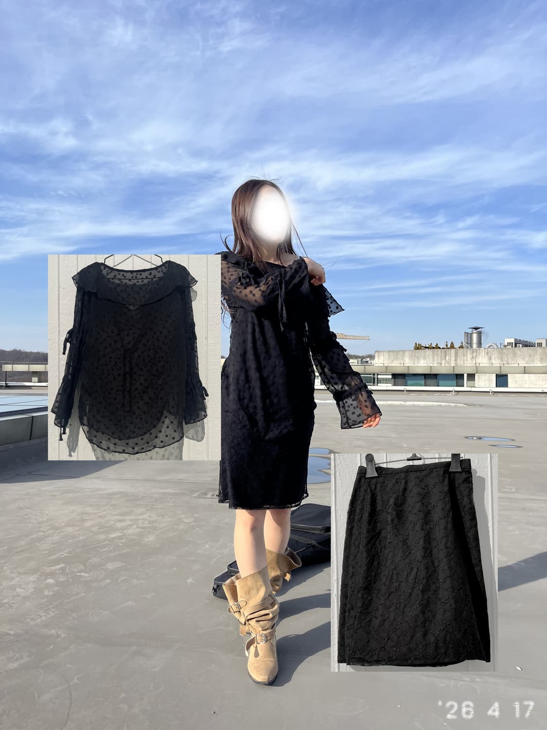 Lace Black Skirt 레이스 블랙 스커트 상품이미지5