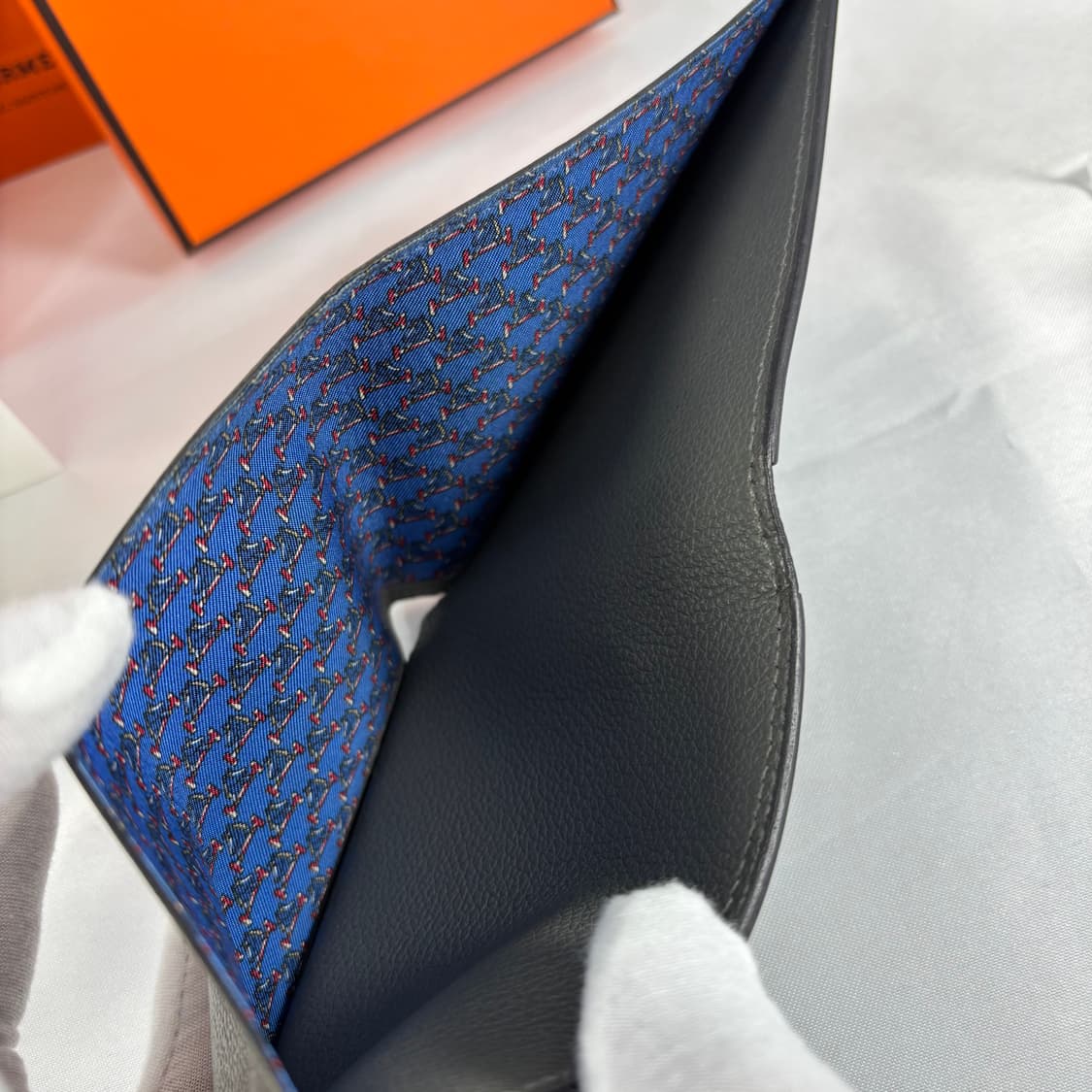 (풀구성,정품보증서)에르메스 시티즌 블루드프랑스 반지갑 그리스 상품이미지7