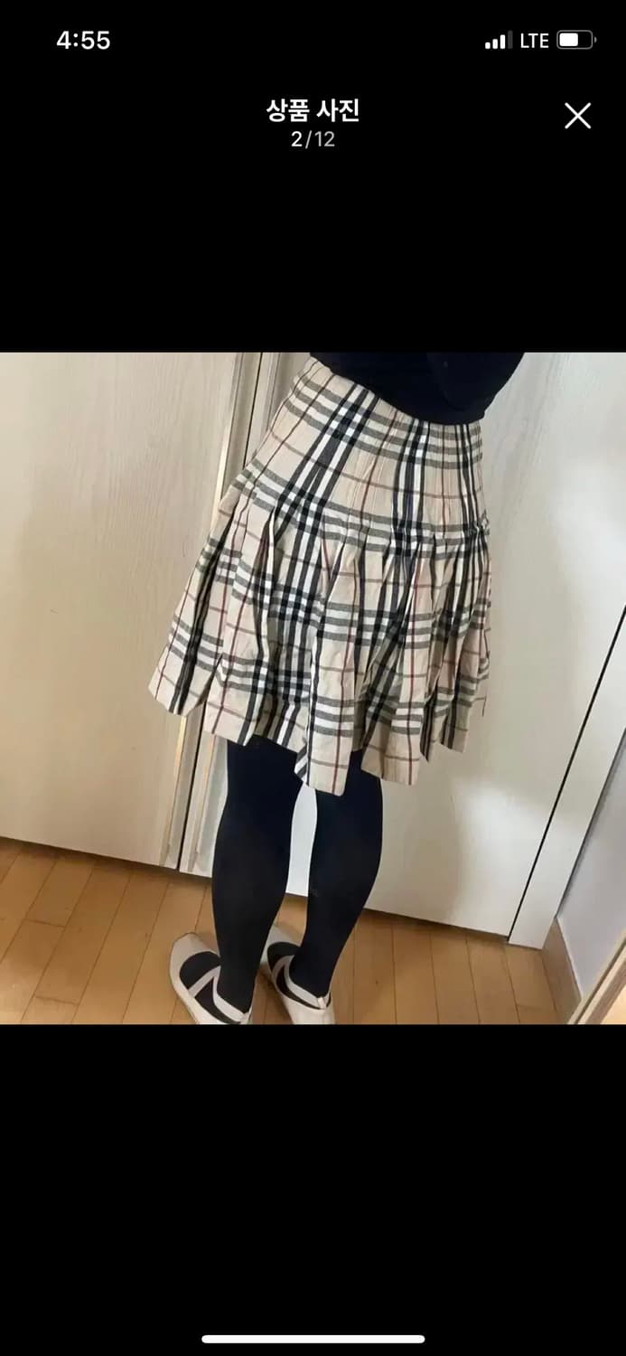 BURBERRY 버버리 정품 체크 플리츠 랩스커트 골프웨어 골프치마 상품이미지2