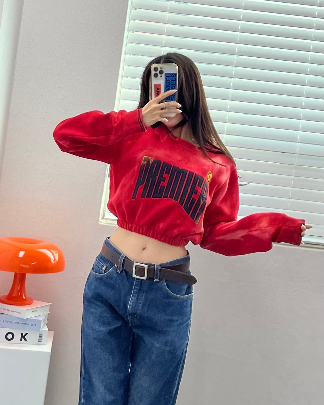 (WOMEN)나이키 크롭 맨투맨-M1457 상품이미지1