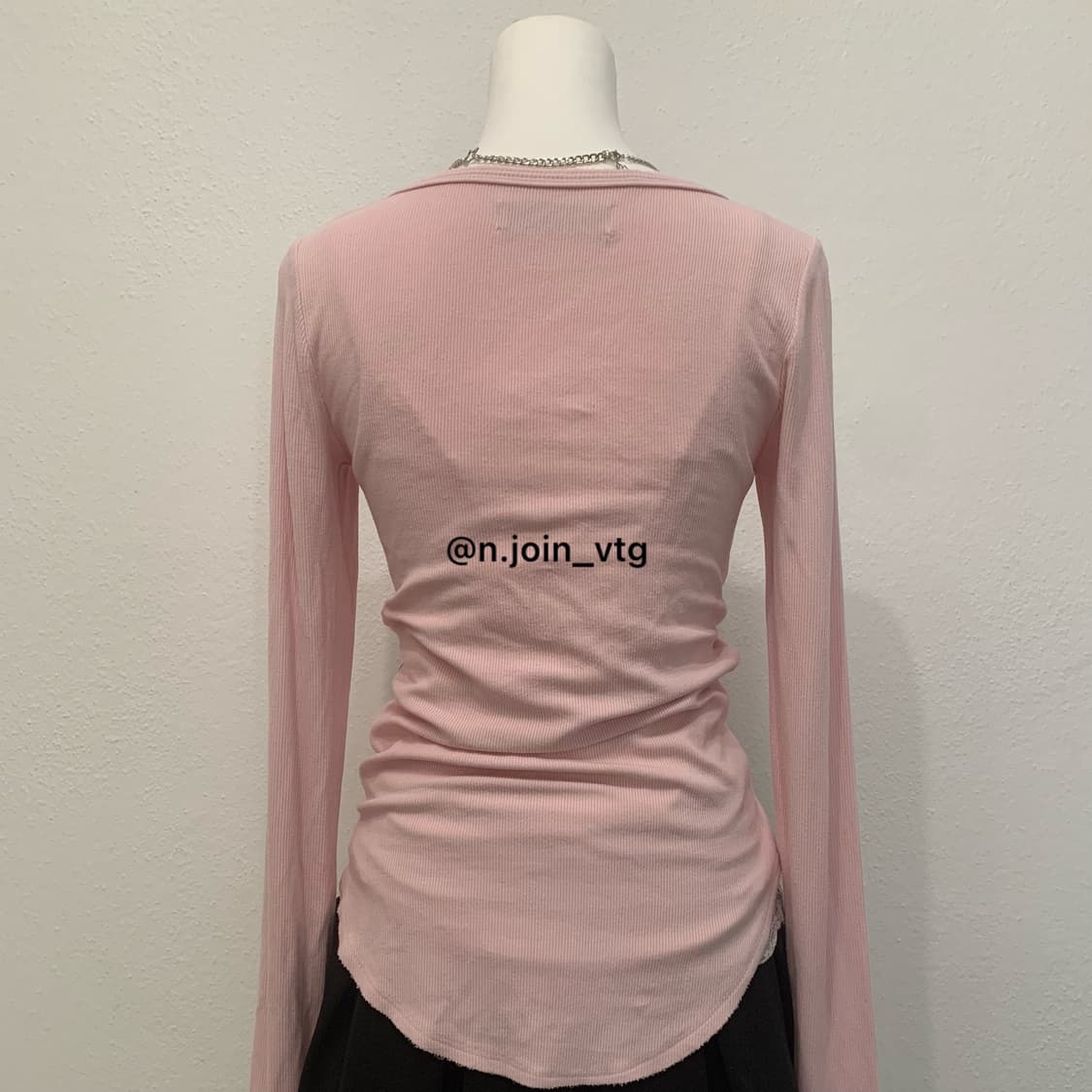 아베크롬비 헨리넥 뮤트 핑크 롱슬리브 긴팔 상품이미지3