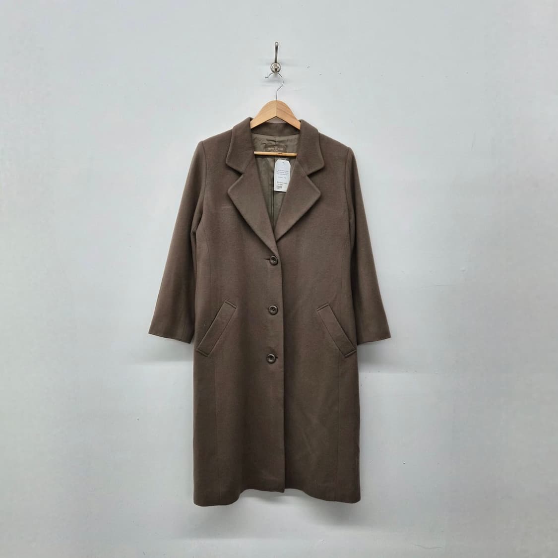 캐시미어 100% 브라운 롱 코트 여성 M 상품이미지1