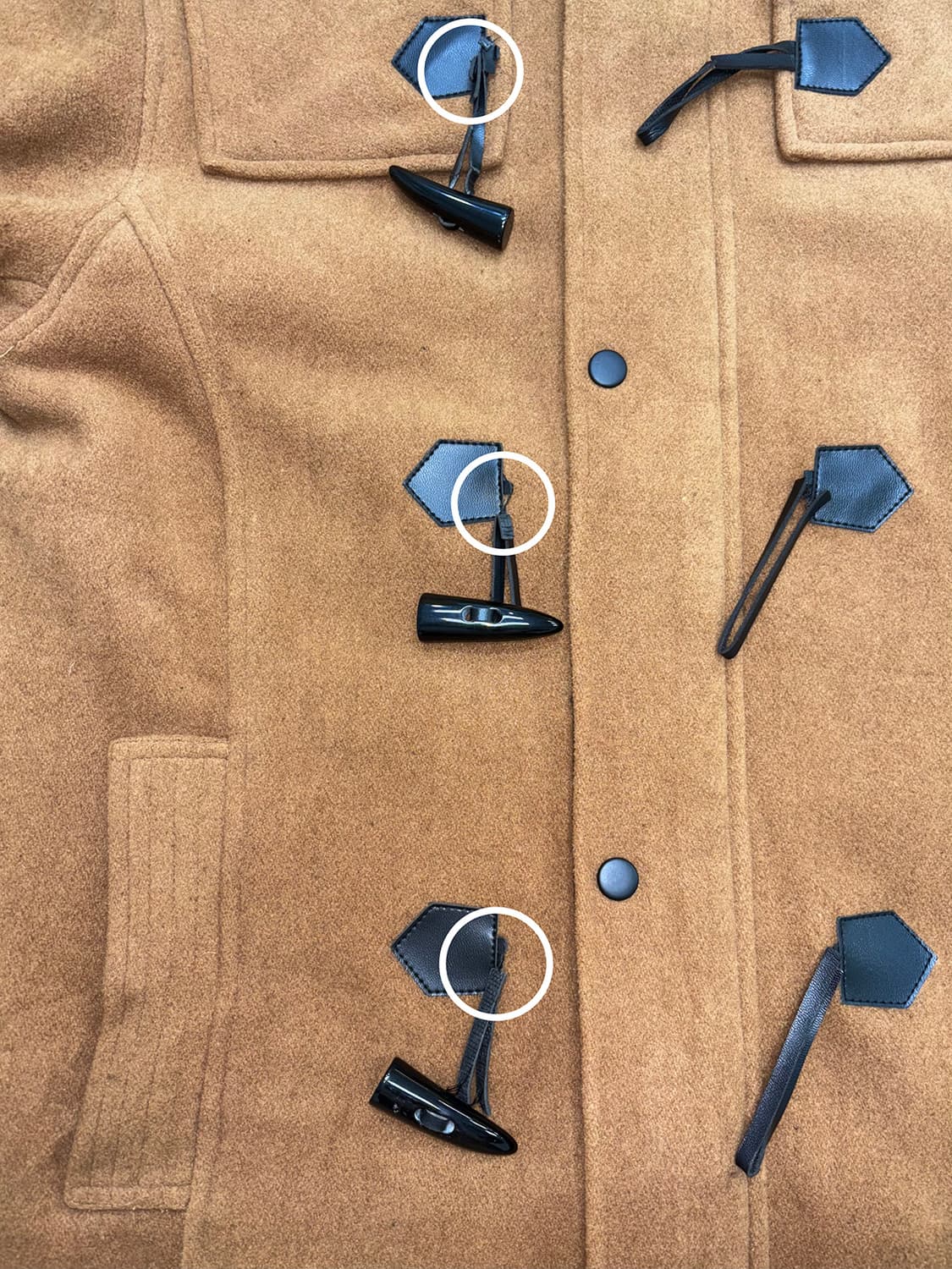 빈티지 브라운 하이넥 더플 하프 코트 상품이미지10