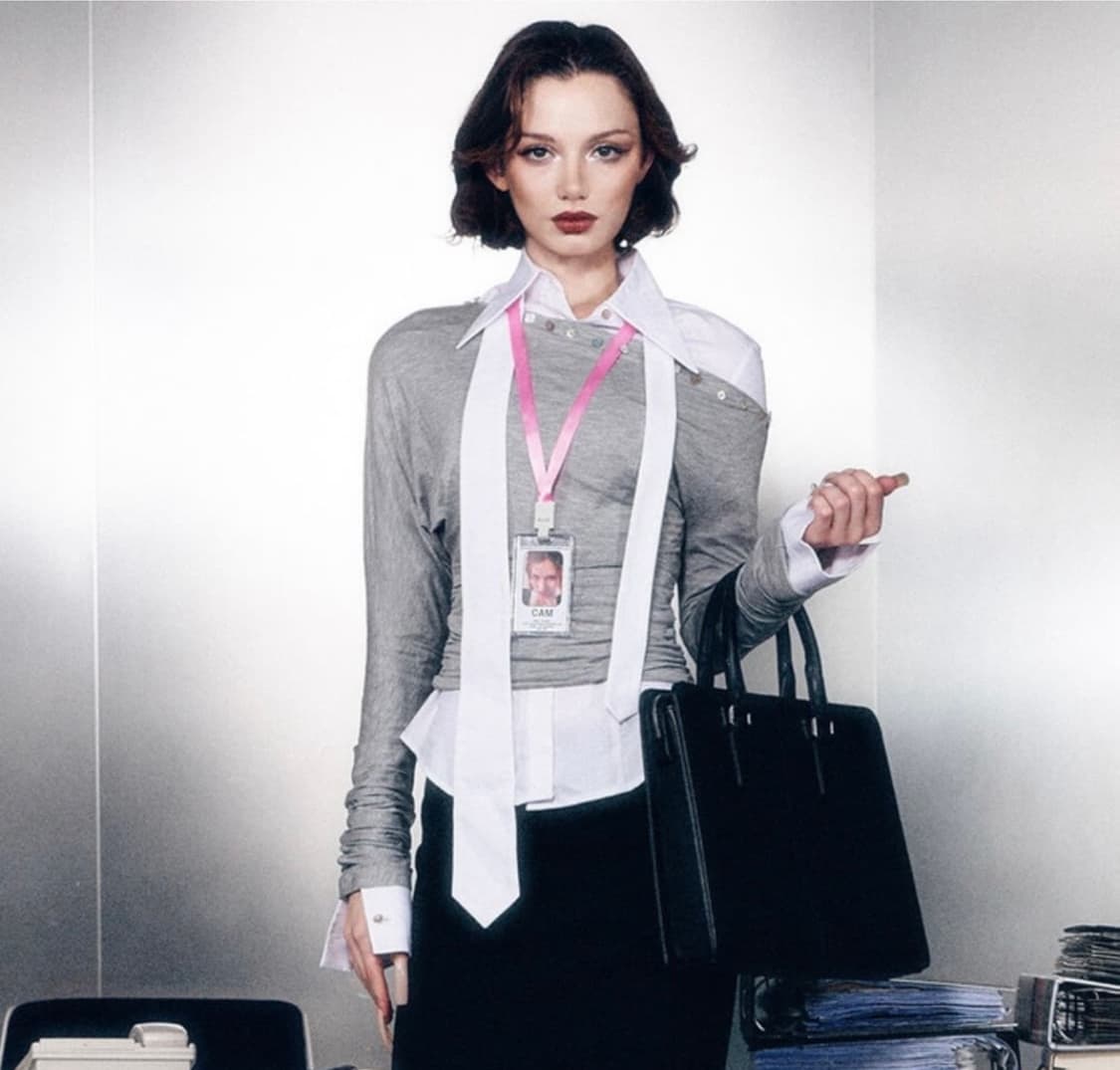 스컬프터 shell button top 쉘 버튼 탑 그레이 차콜 원숄더 상품이미지2