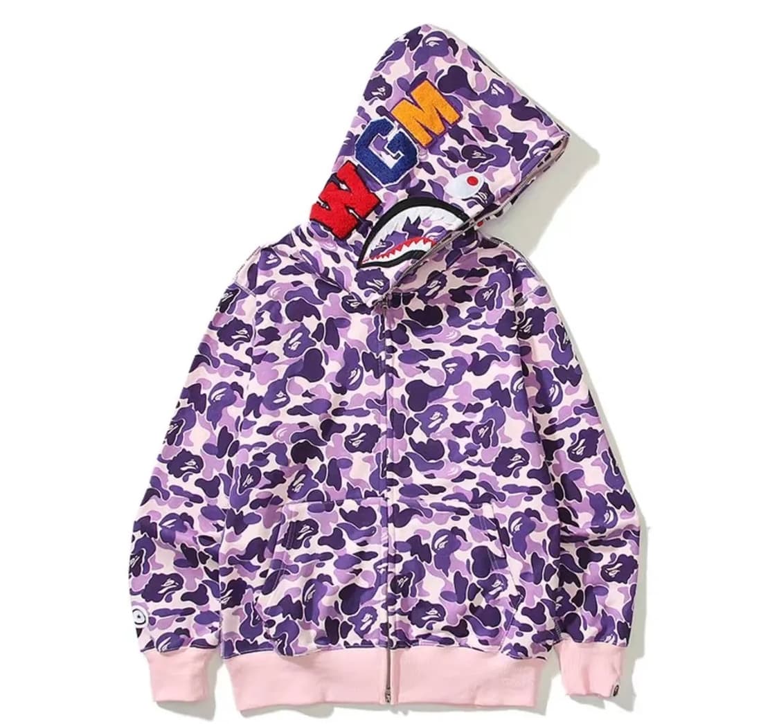 베이프 샤크후드 퍼플 xl 새상품 상품이미지1