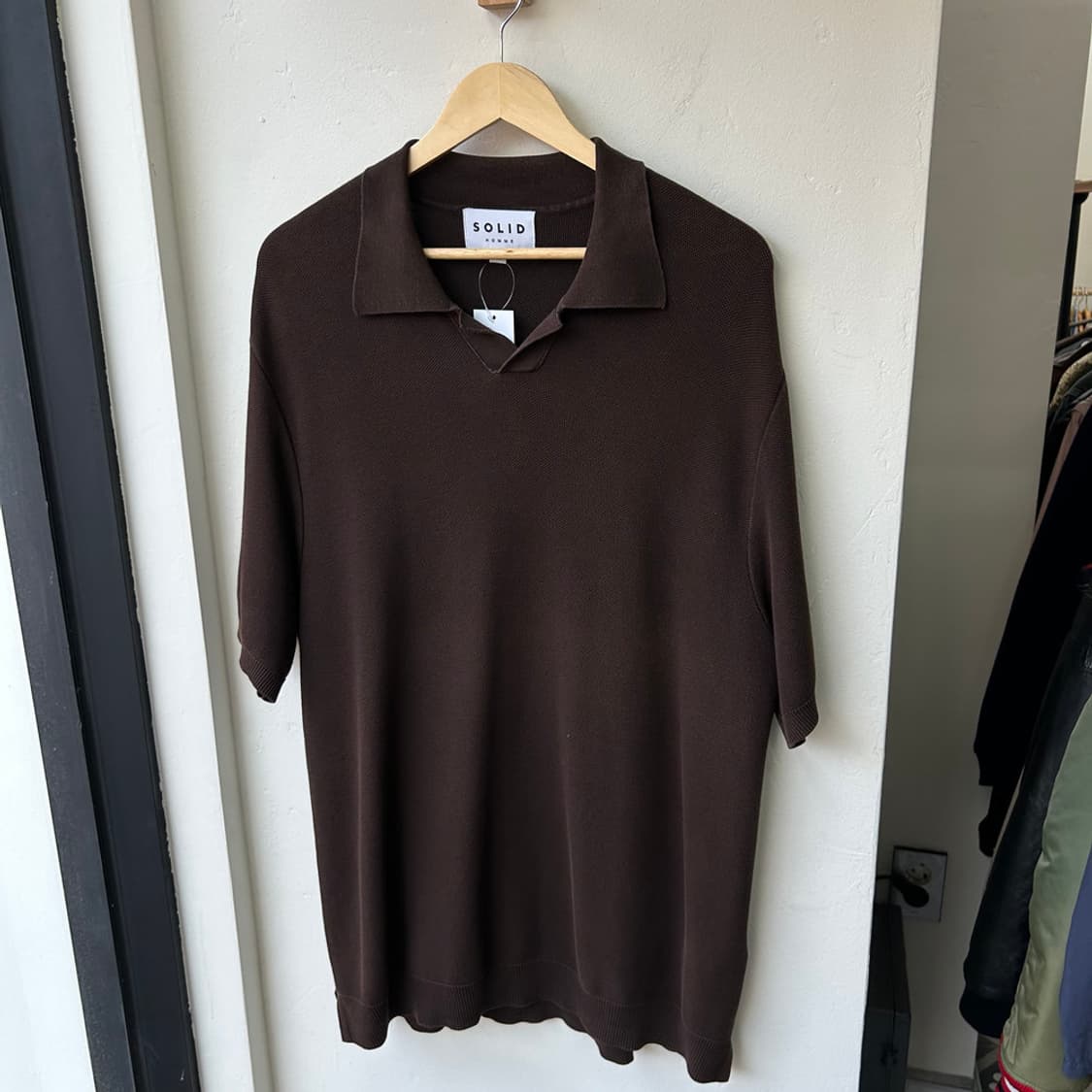 16567 - 솔리드옴므 반팔 카라 니트 상품이미지2