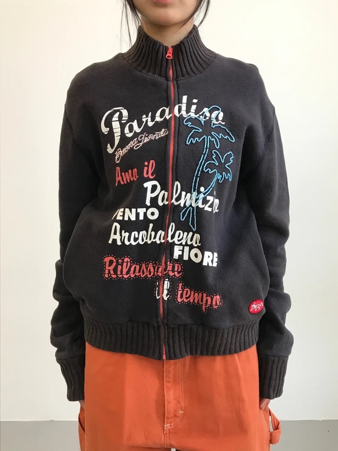 BUONA GORIATA Graphic Knit Zip Jacket 상품이미지2