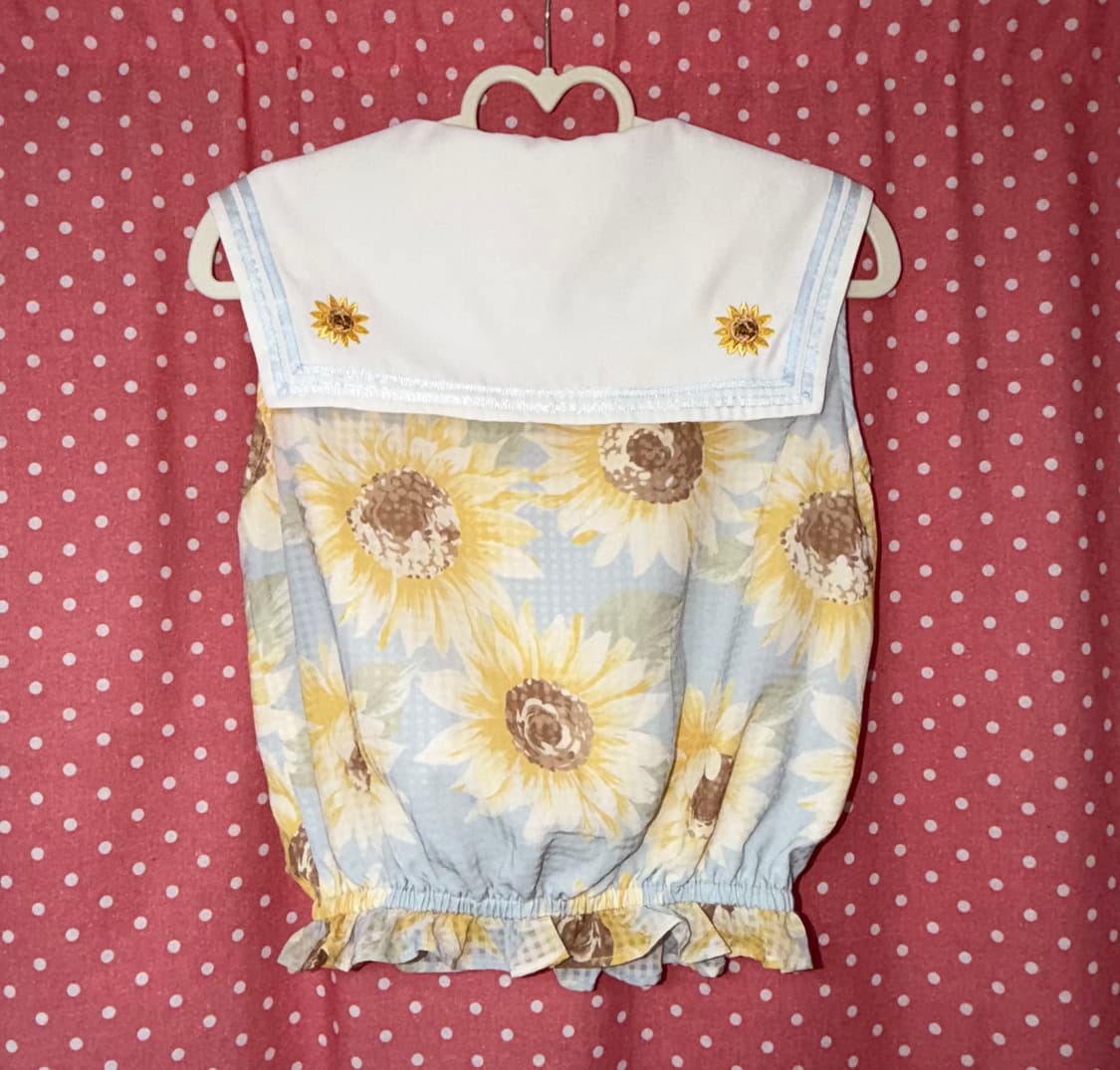 [LIZ LISA] 리즈리사 해바라기 세일러 민소매 블라우스 상품이미지4