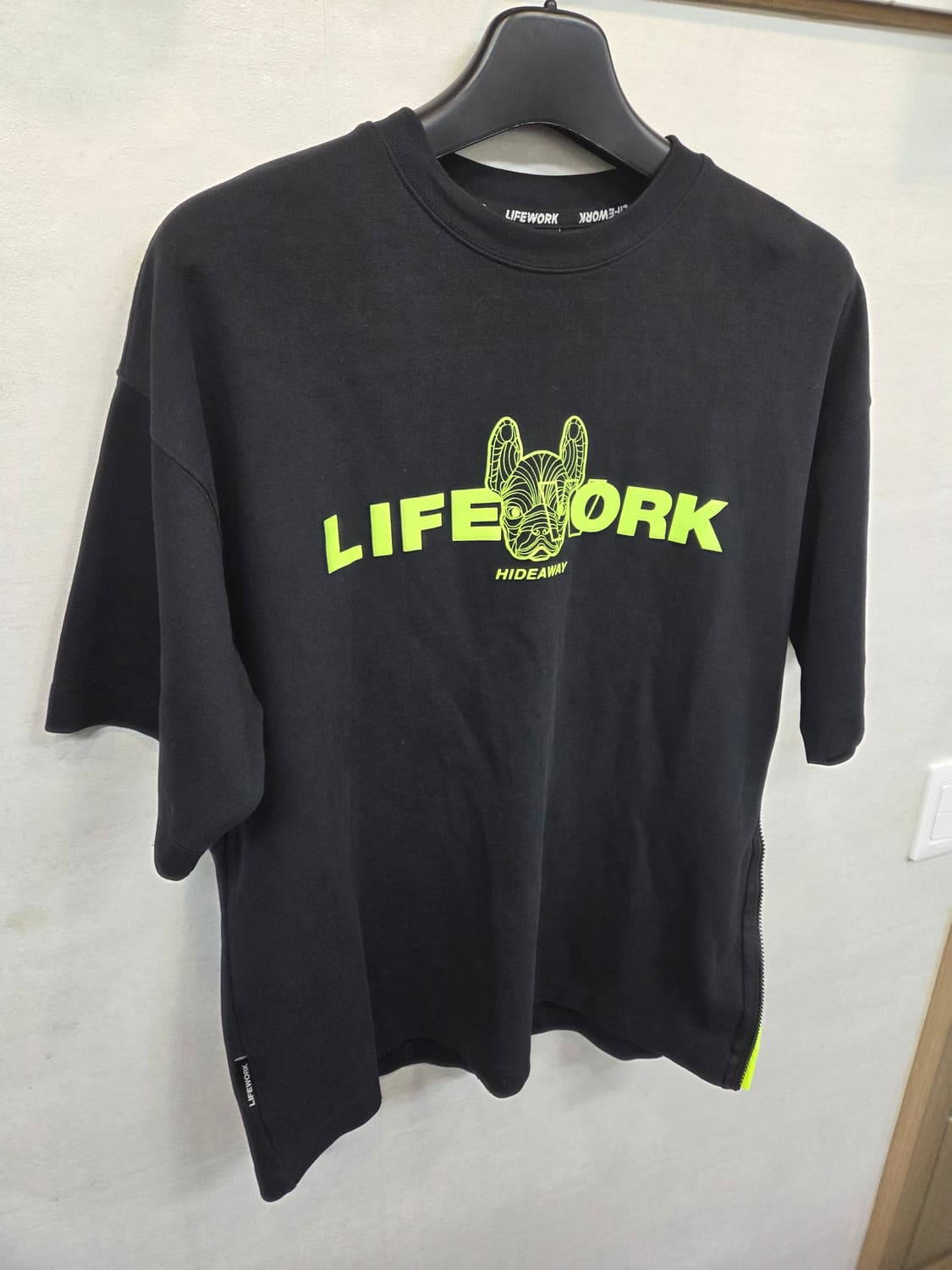 라이프워크 형광로고 사이드지퍼 반팔 m 상품이미지7