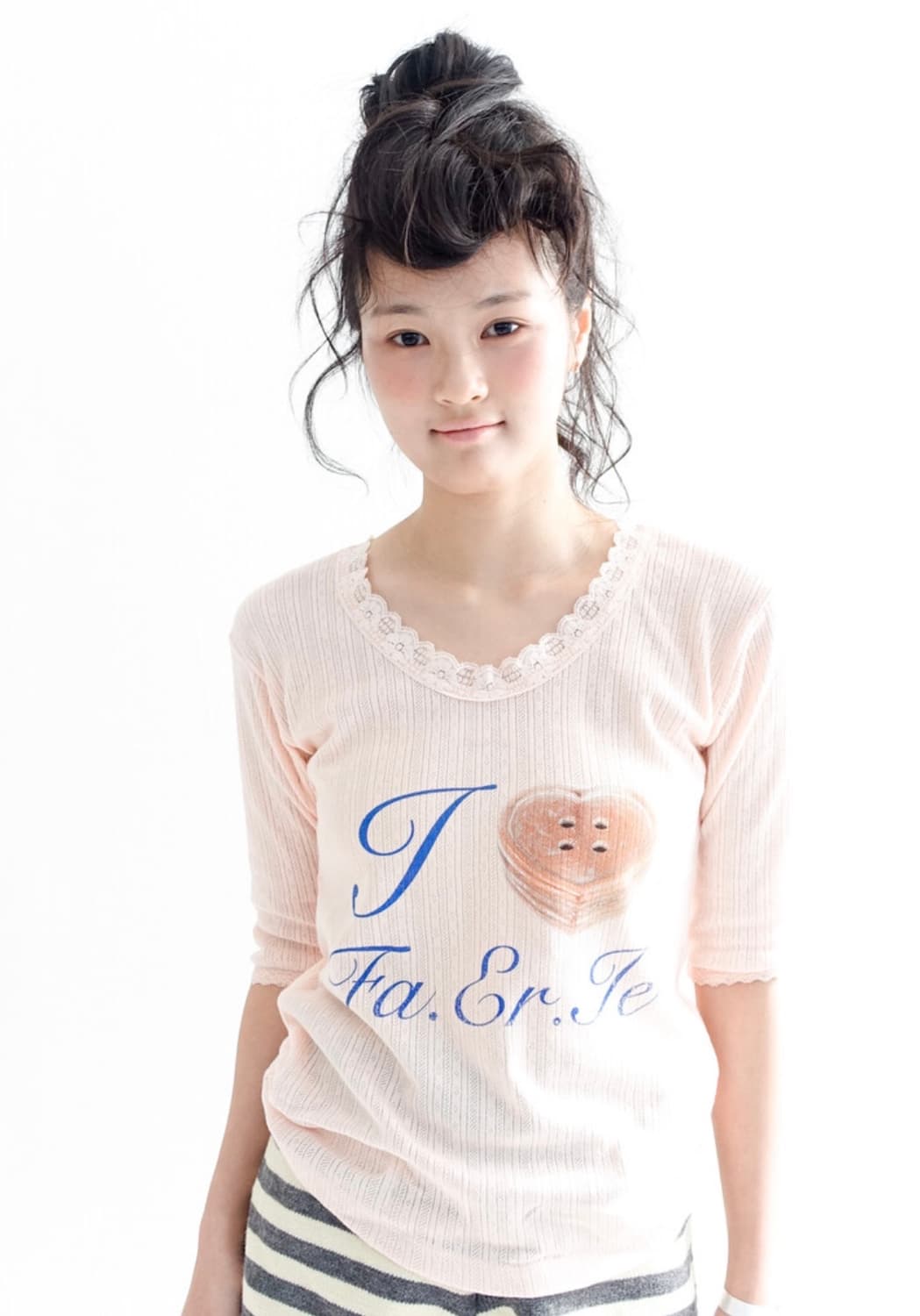 샵페어리 lace T-shirt (pink) 상품이미지1
