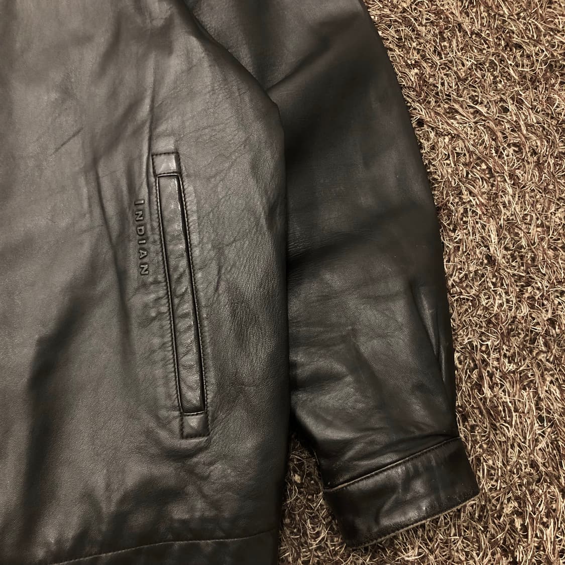 100 인디안 양가죽 봄버 레더 가죽 자켓 상품이미지3