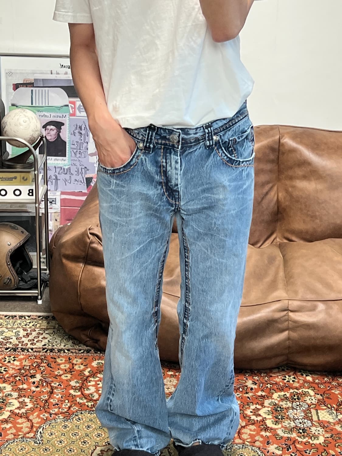 [34] 버커루 빈티지 부츠컷 플레어 데님 팬츠 상품이미지3