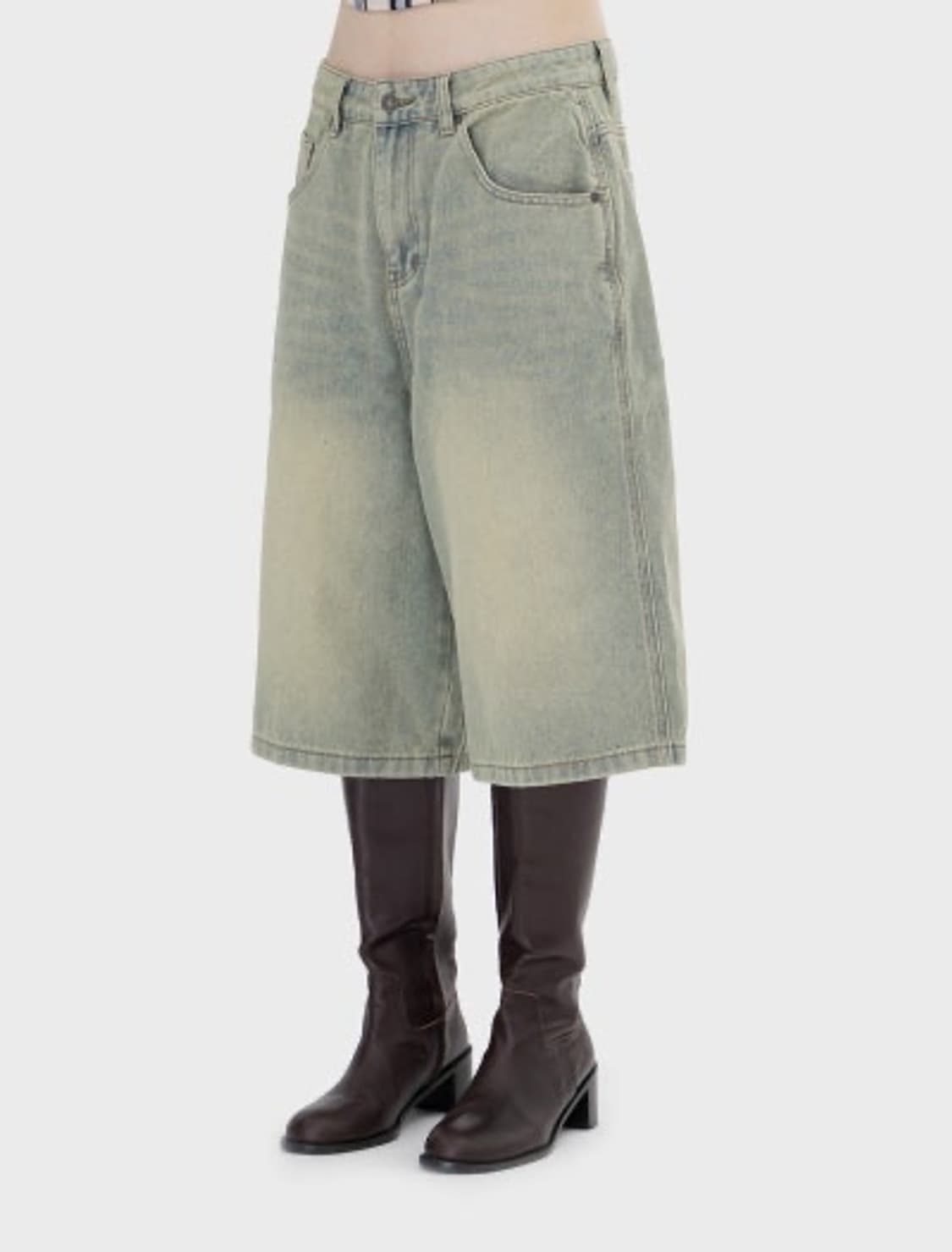 제이디드 런던 라이트 워시 점보 쇼츠 상품이미지2