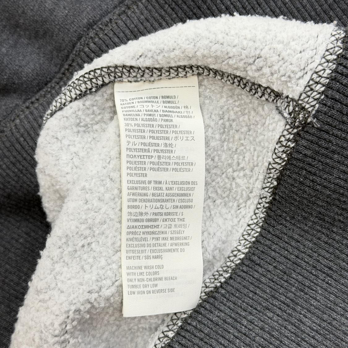 아베크롬비 빈티지 Y2K 버튼 스웻 맨투맨 그레이 M 상품이미지5