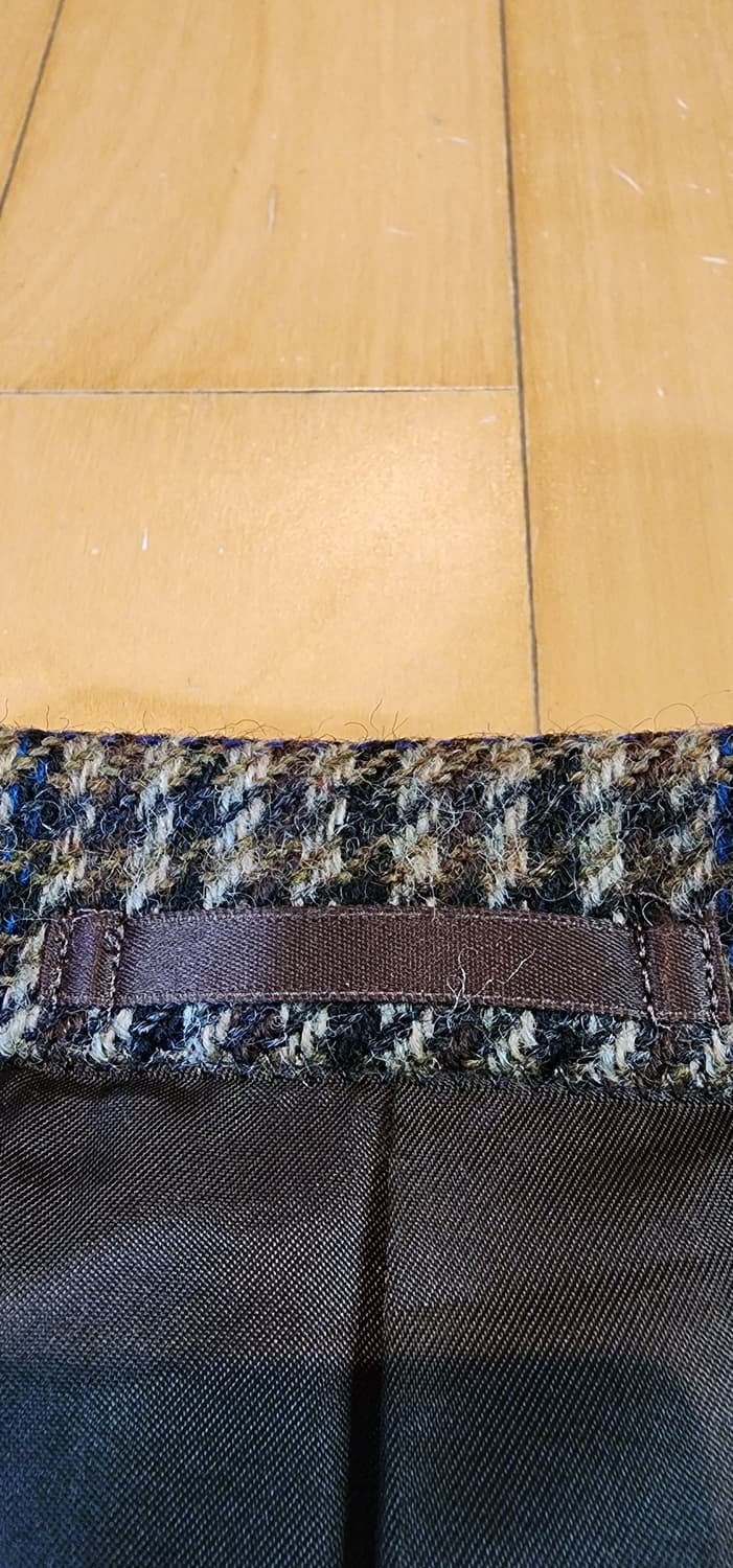 브라운 체크 모직자켓 M 상품이미지6