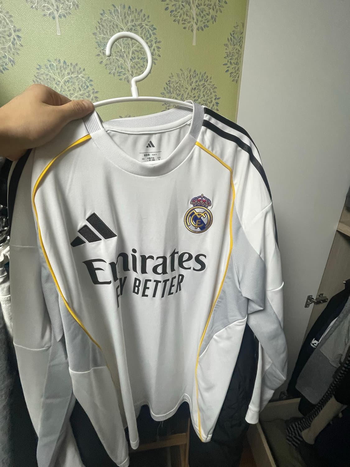 아디다스 레알 마드리드 2025/26 홈 롱슬리브 저지 화이트 상품이미지2