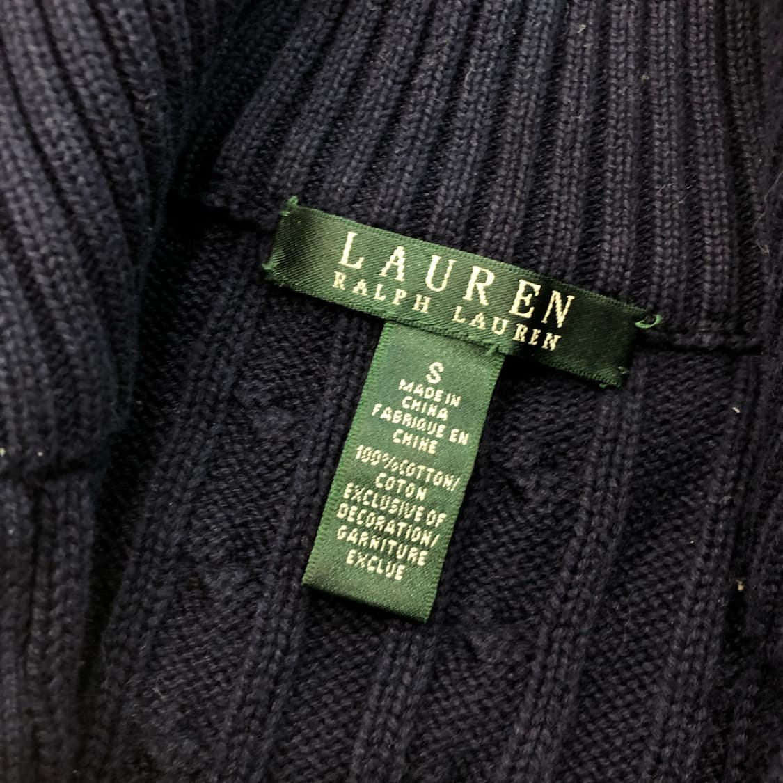 로렌 랄프로렌 네이비 니트 집업 자켓 상품이미지4