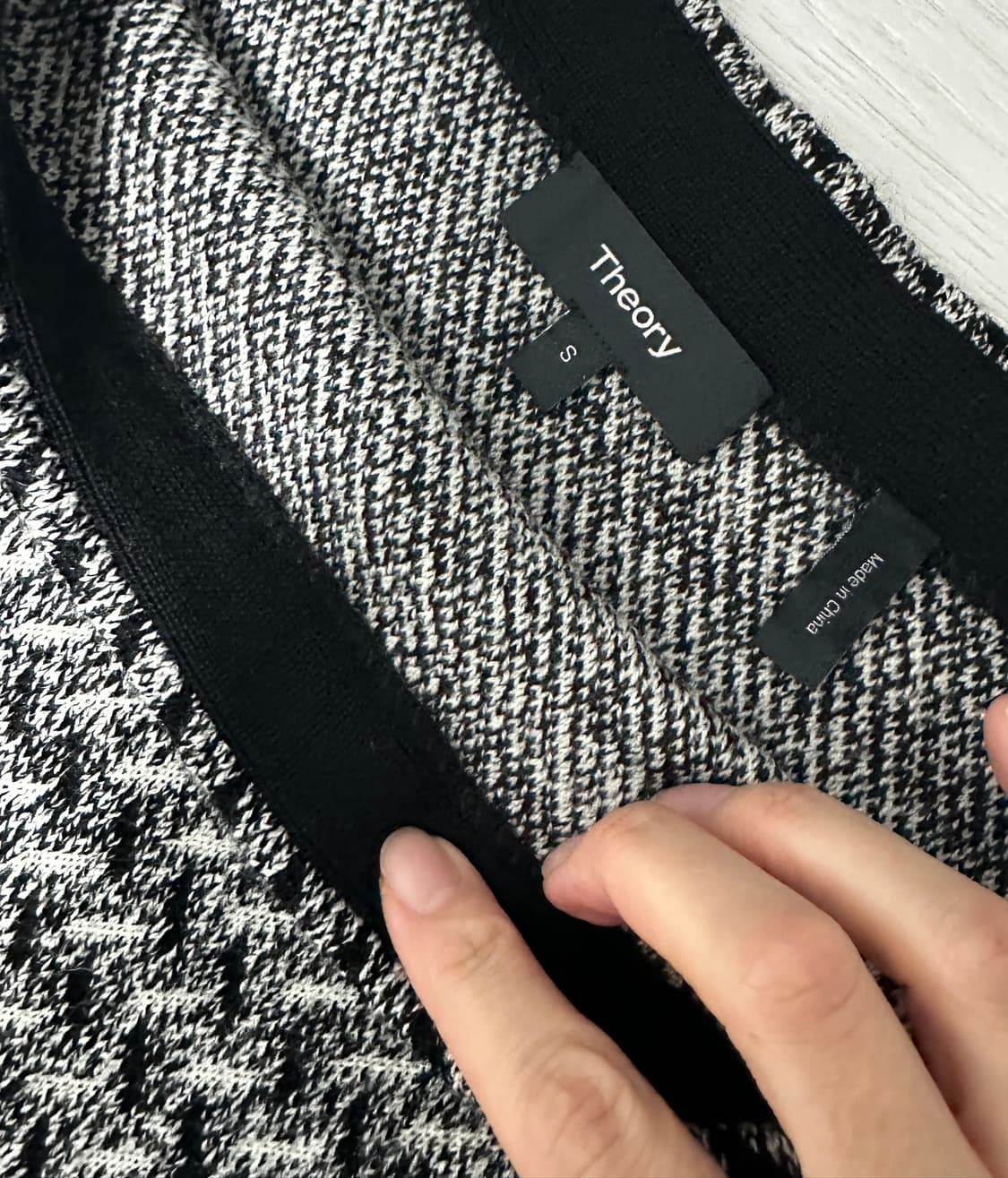 여성 메리노울 100% 흰검 롱 펜슬 스커트 S사이즈 상품이미지3