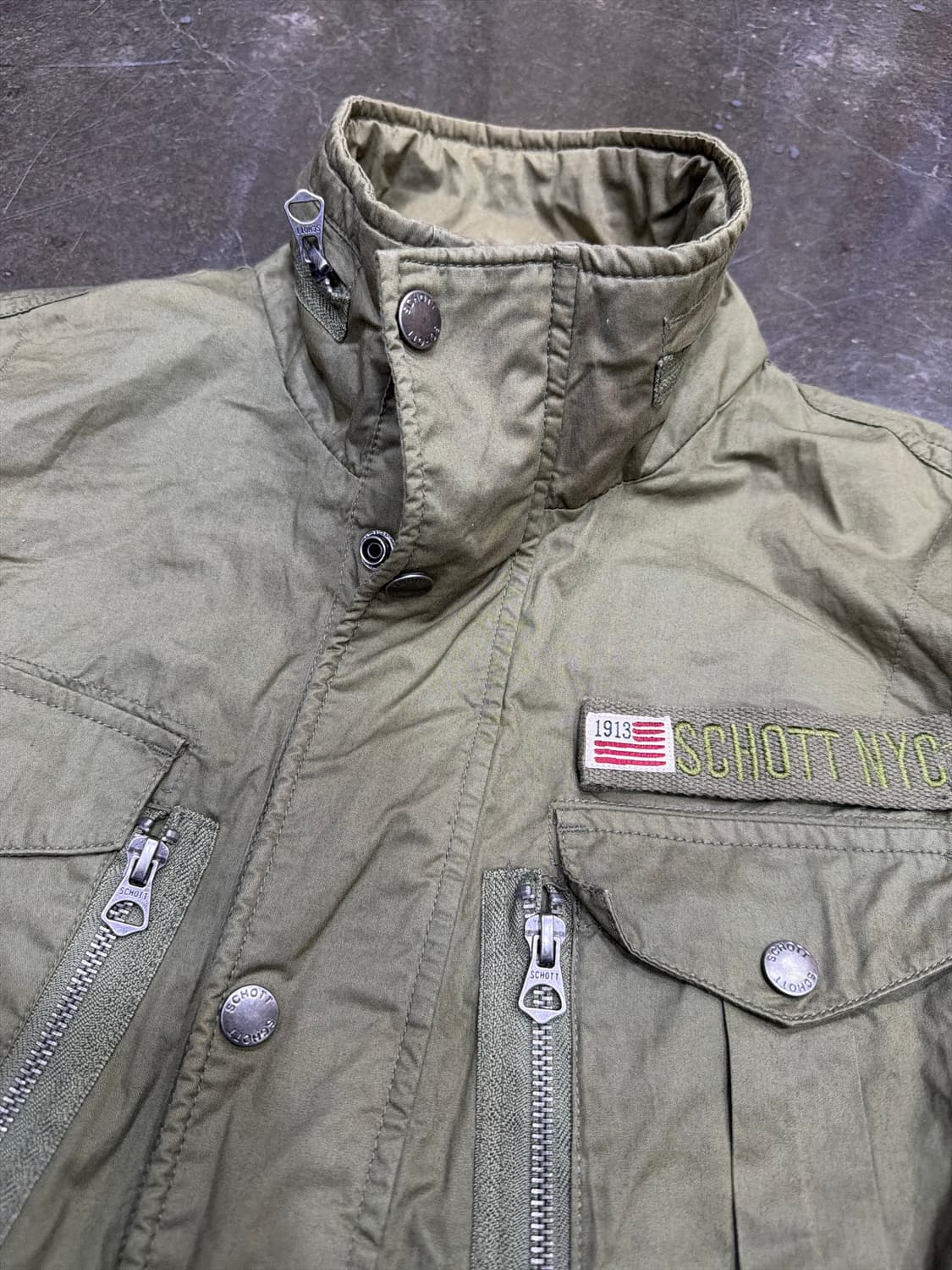 쇼트 밀리터리 패치 M65 필드자켓 올리브 M 상품이미지3