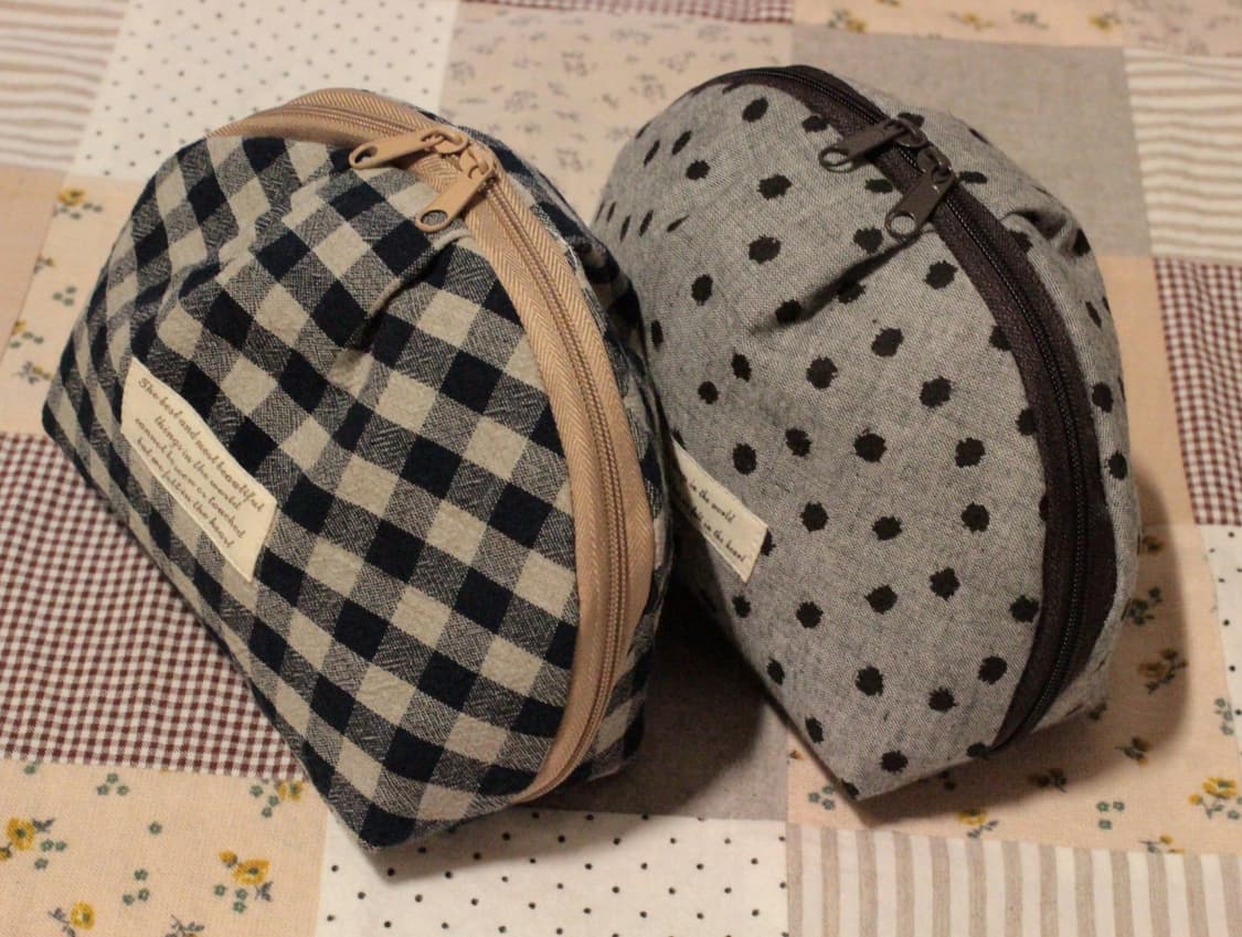 핸드메이드 핀턱 지퍼 파우치 상품이미지4