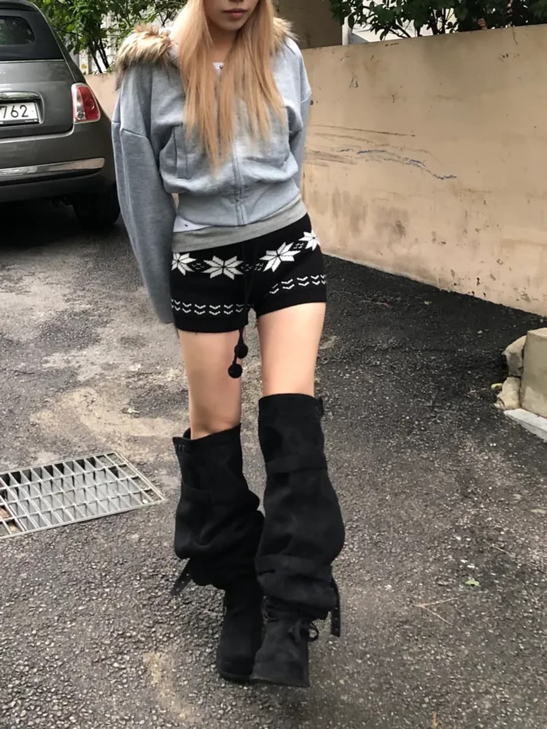 Snowflake knit shorts 상품이미지1