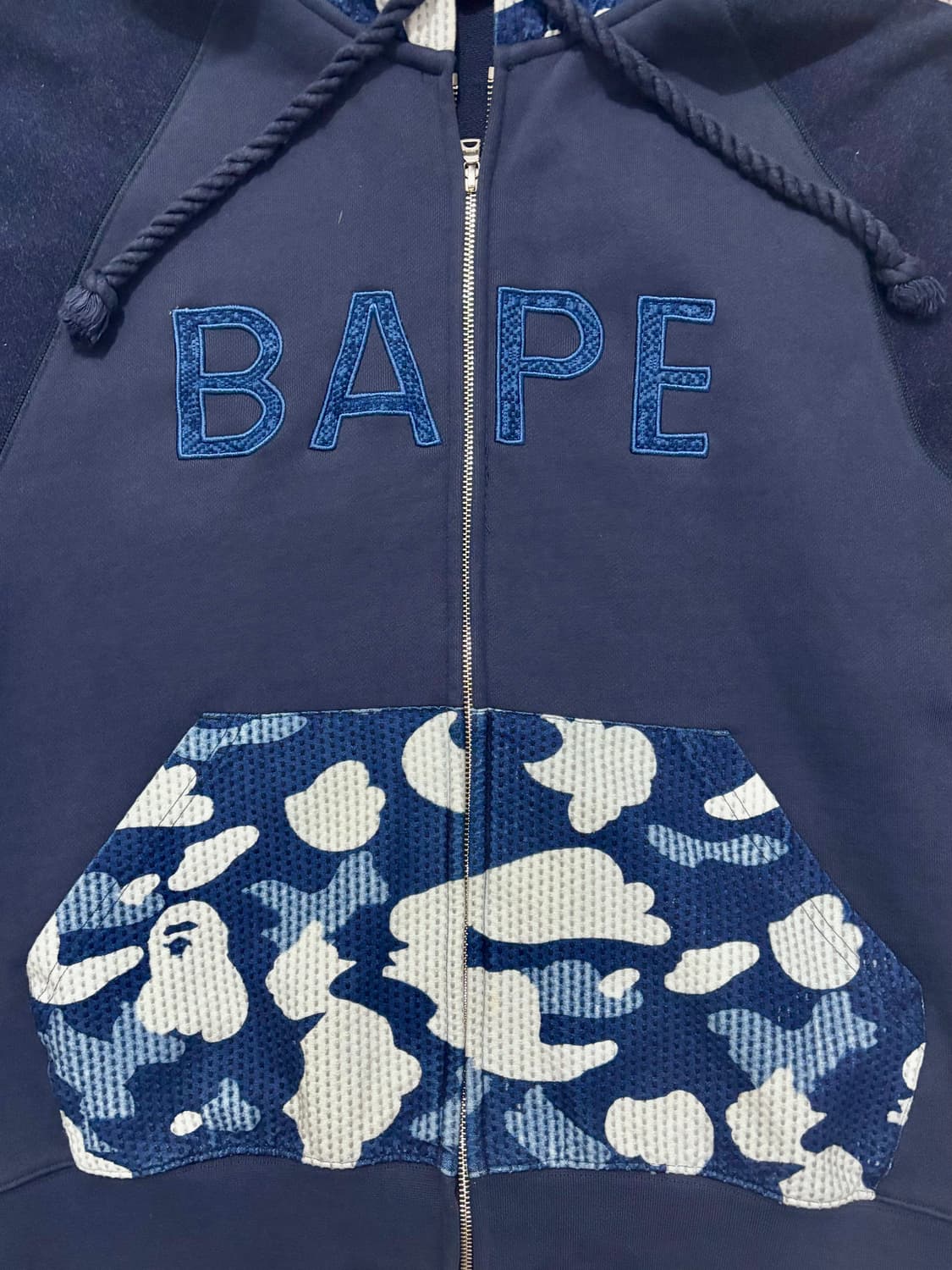 한정판 베이프 Sashiko Camo Relaxed Fit 후드집업 상품이미지4