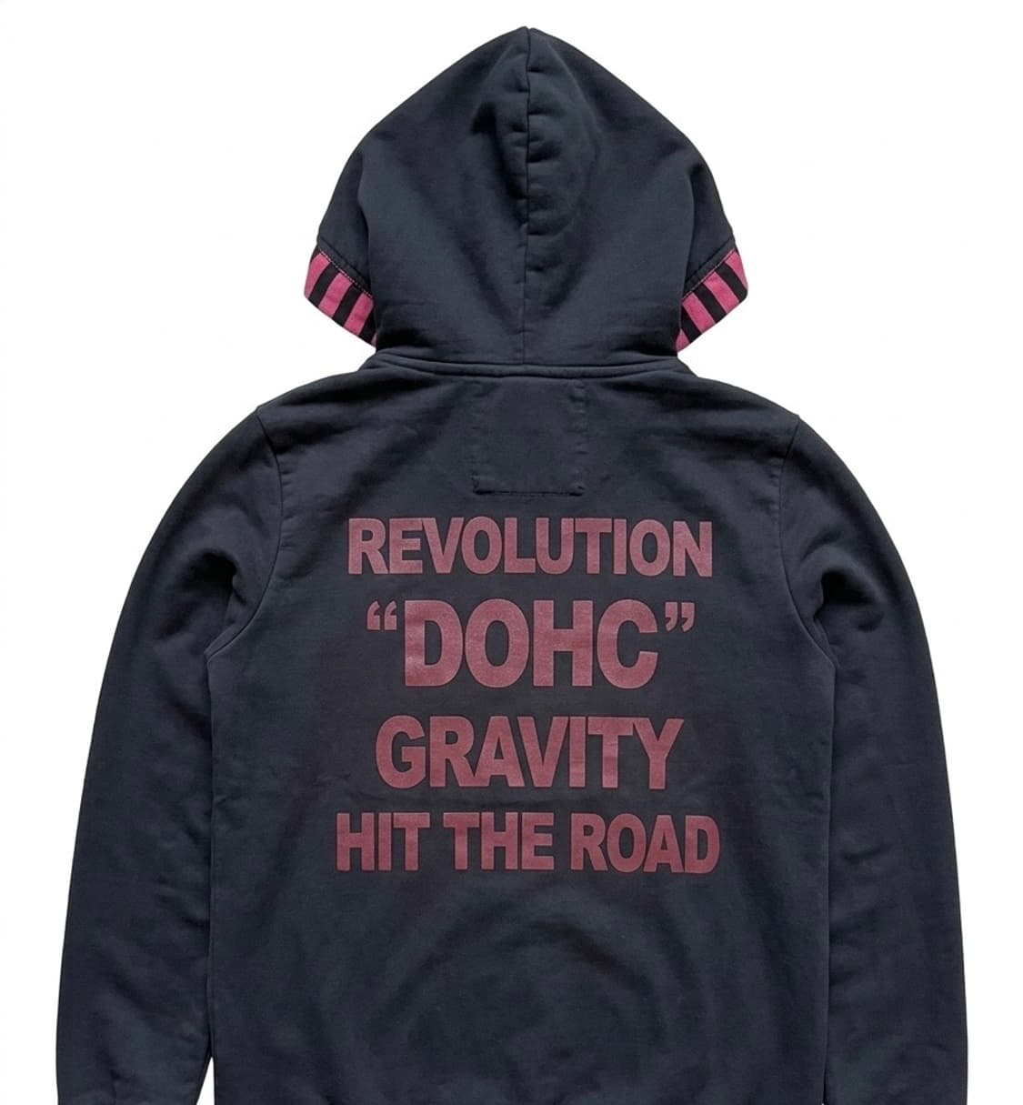 DOHC 블랙 레드 스트라이프 후드집업 가디건 상품이미지3