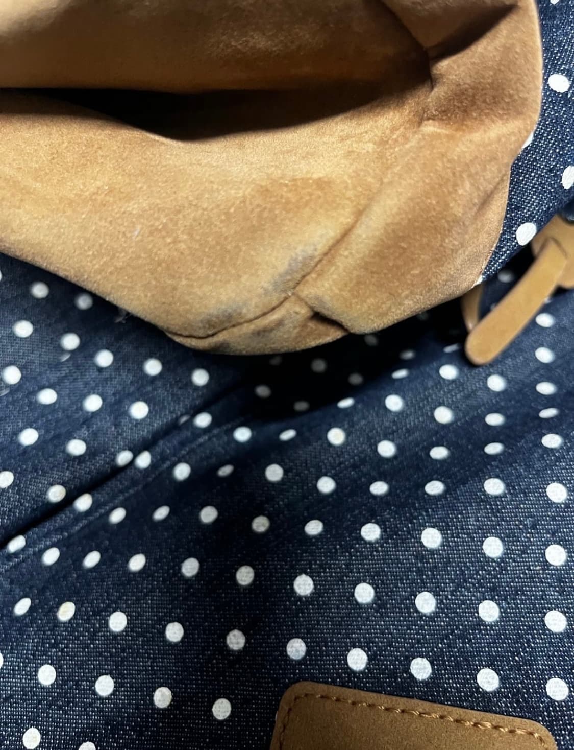 모리걸 데님 도트 백팩 상품이미지5