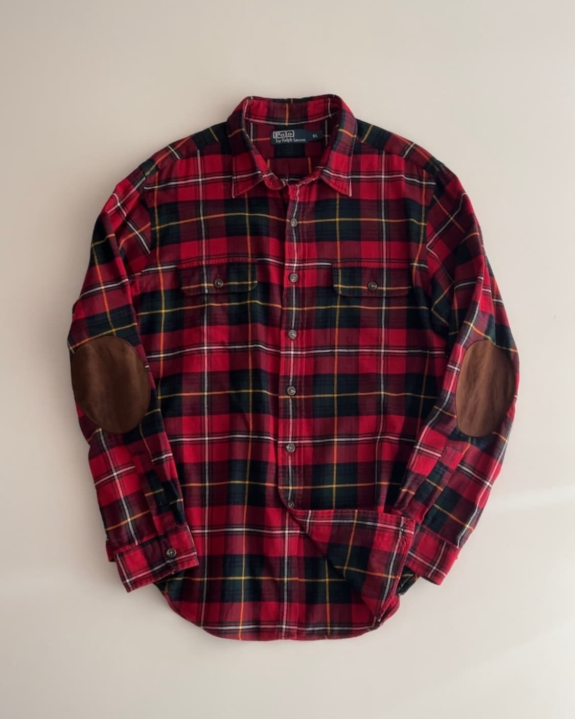 폴로 랄프로렌 플란넬 엘보패치 셔츠 XL 상품이미지1